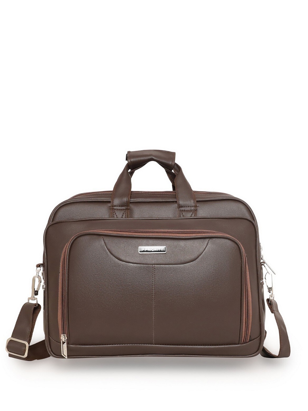 

Priority Unisex Textured Laptop Bag Up to 16 inch, Brown