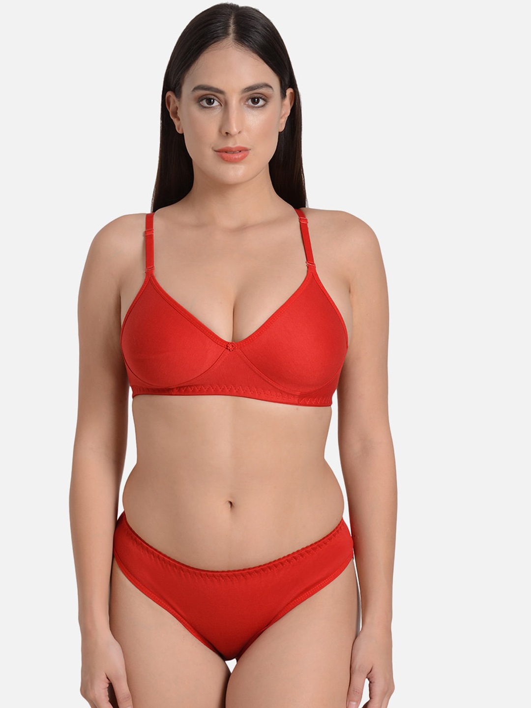 

mod & shy Non Padded Lingerie Set, Red