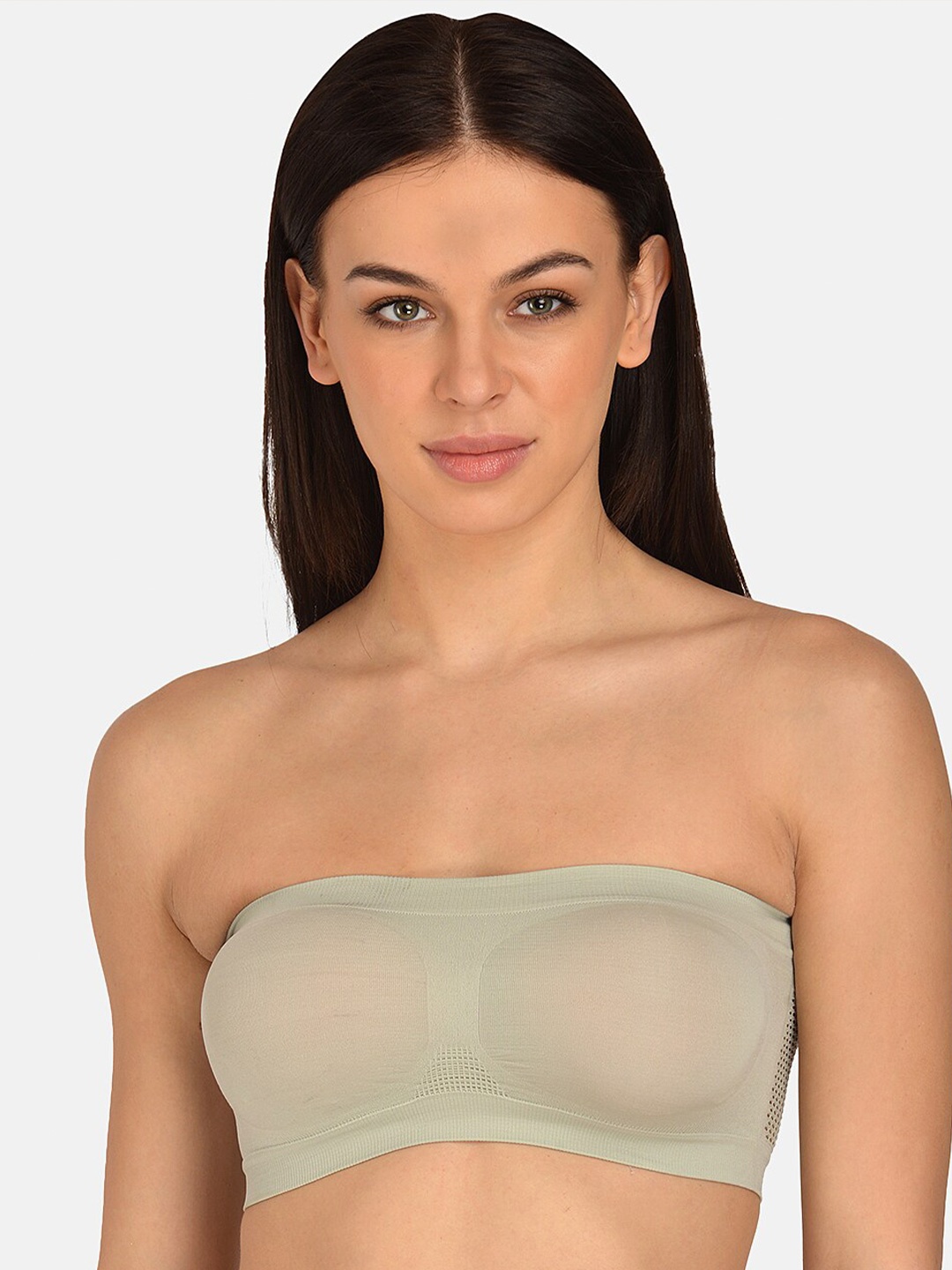 

mod & shy Full Coverage Non Padded Bandeau Bra With All Day Comfort, Grey
