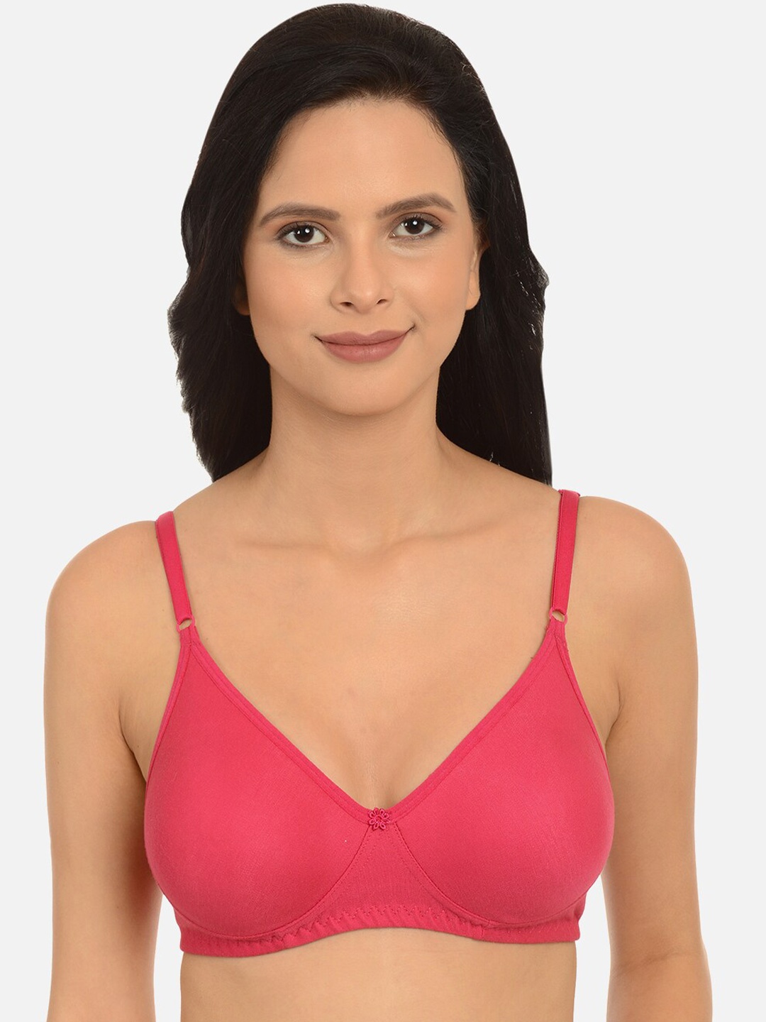 

mod & shy Non Padded All Day Comfort Everyday Bra - Full Coverage, Pink