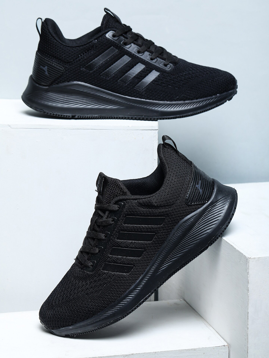 

ABROS Men Mesh Running Shoes, Black