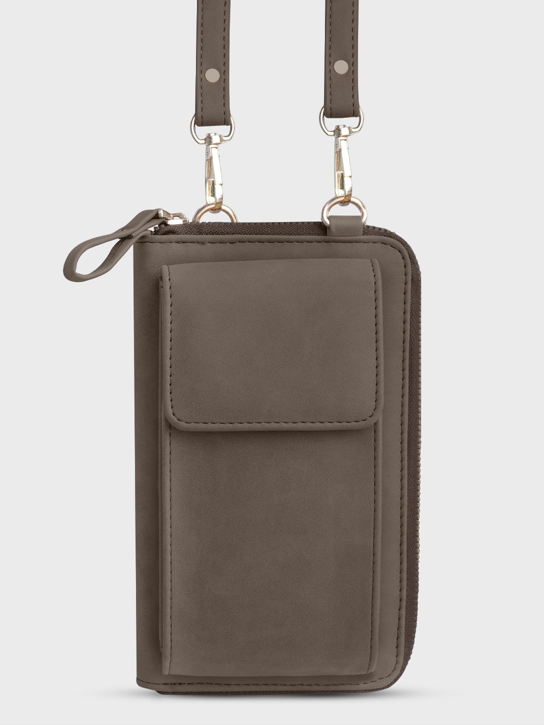 

The Wallet Store Leather Structured Sling Bag, Brown