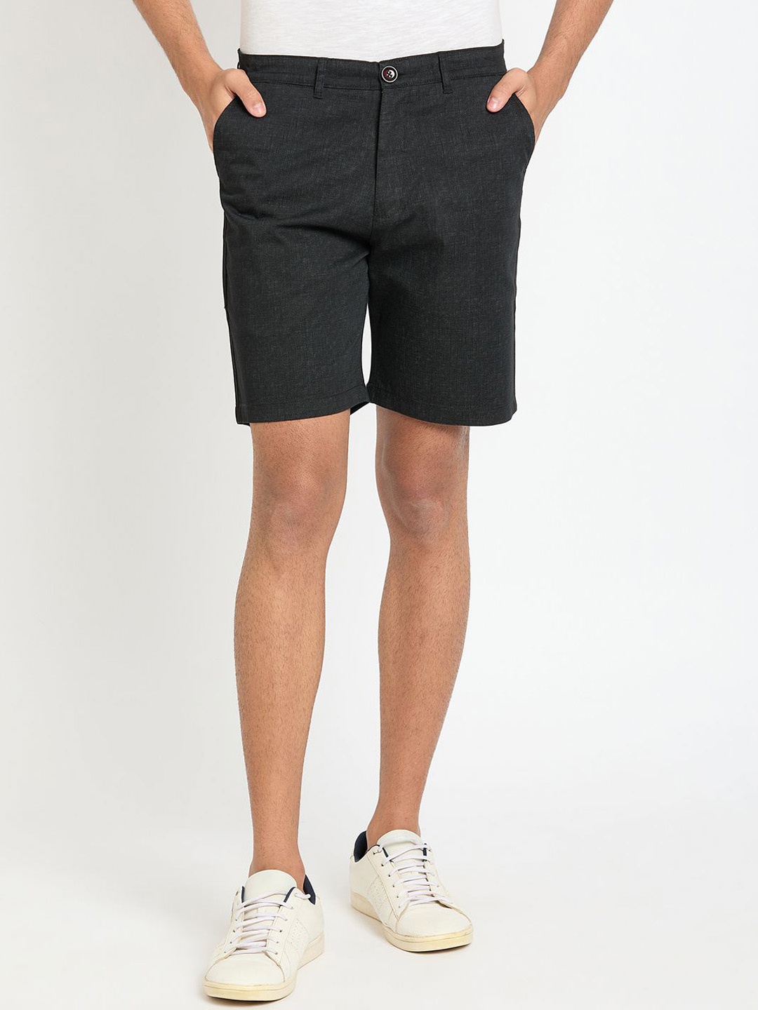 

Club York Men Mid-Rise Chino Shorts, Black