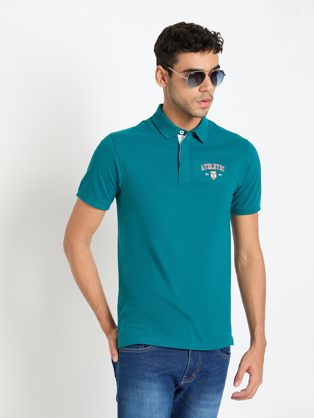 

Club York Polo Collar Short Sleeves T-shirt, Teal