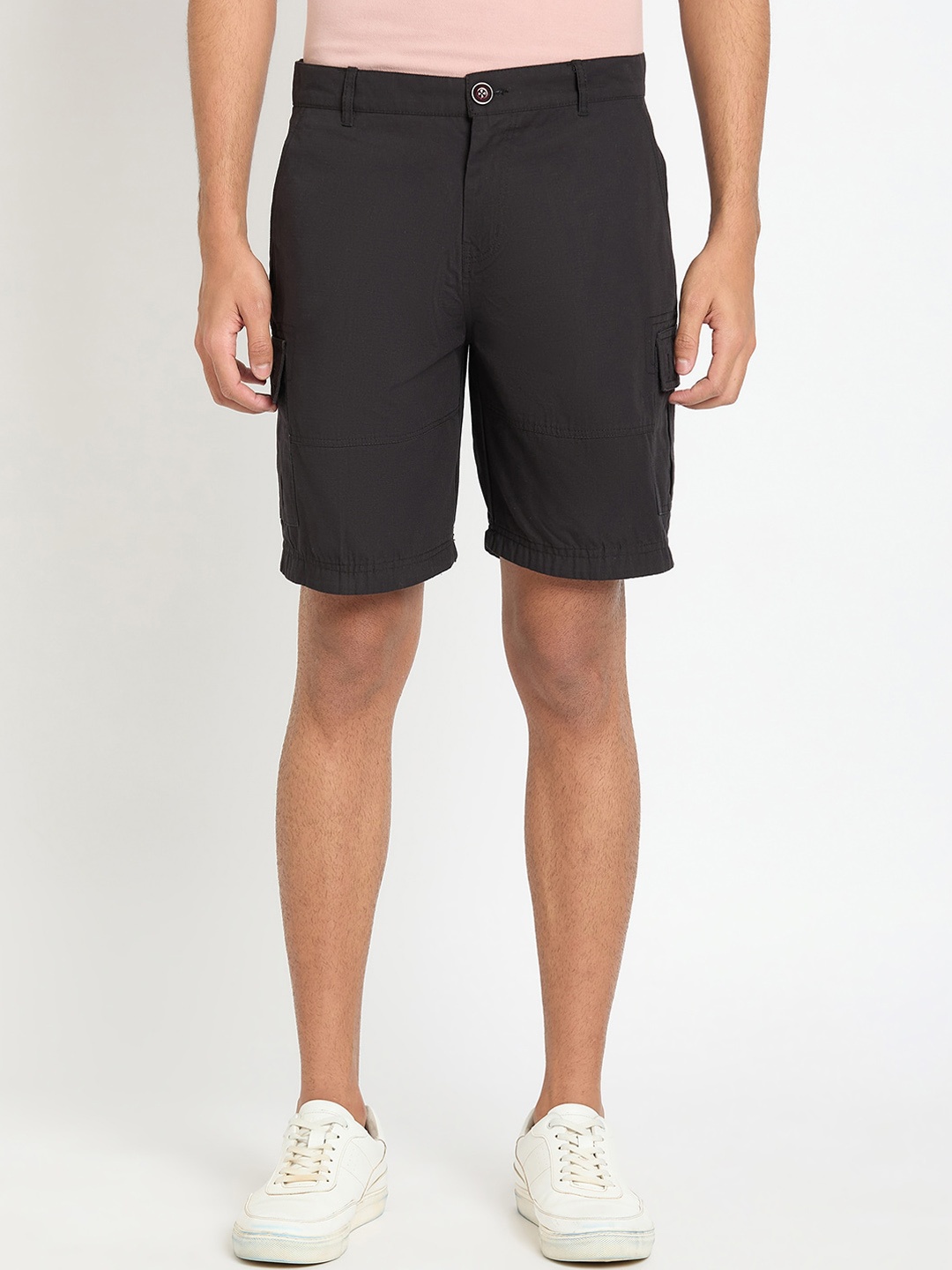 

Club York Men Mid-Rise Cargo Shorts, Black
