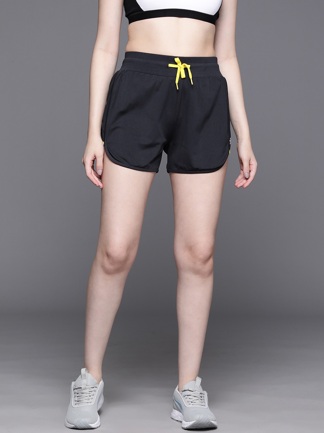 

HRX by Hrithik Roshan Women Solid Sports Shorts, Navy blue