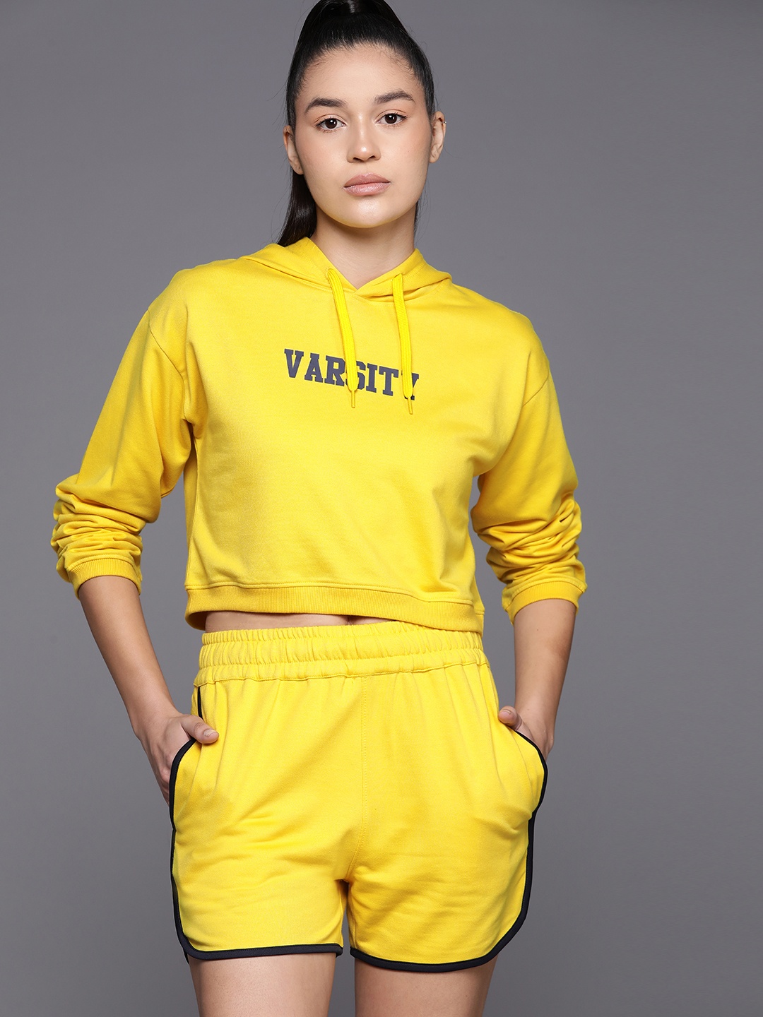 

HRX by Hrithik Roshan Women Printed Co-Ords Set, Yellow