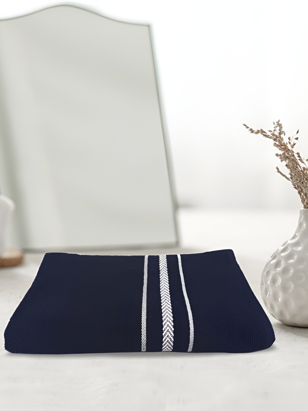 

Athom Living Navy Blue Cotton 350 GSM Bath Towel