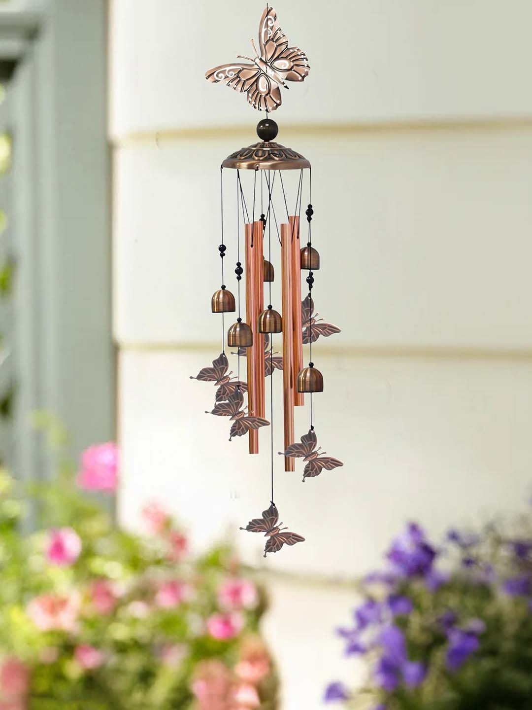 

Ekhasa Brown Butterfly Aluminium Wind Chime, Copper