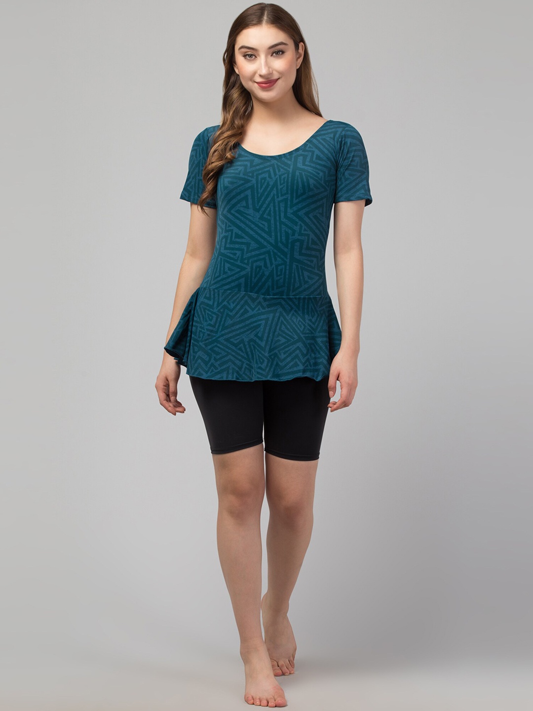 

Apraa & Parma Swimming Dress With Attached Shorts, Black