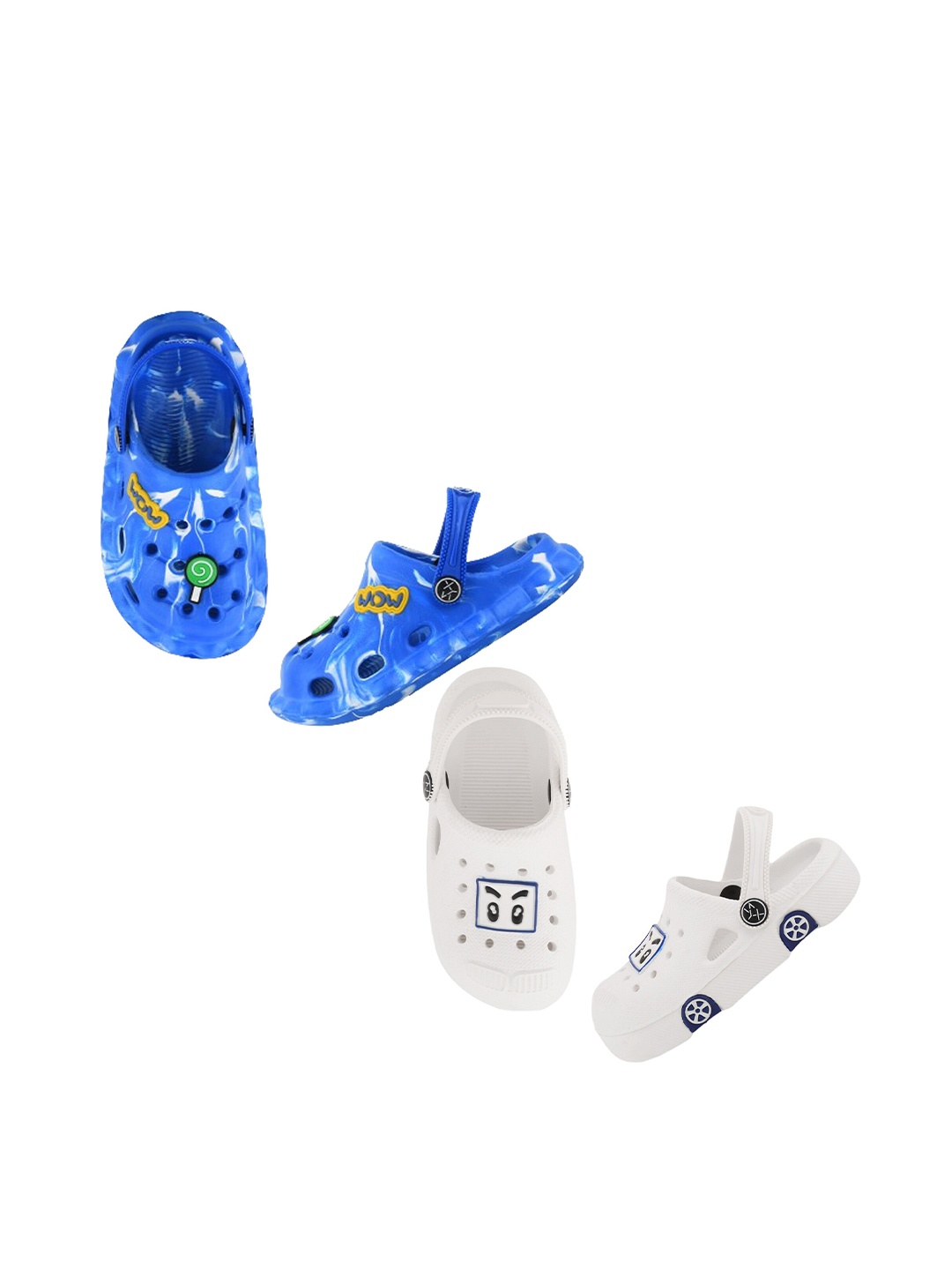 

Smartots Kids Set of 2 Self Design Clogs, Blue