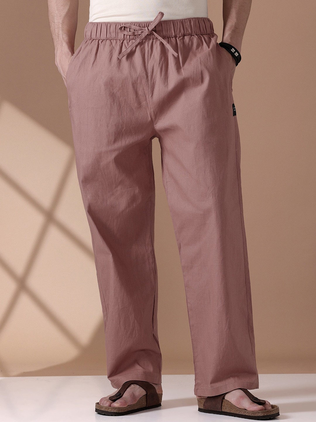 

Beyoung Men Cotton Loose Fit Pyjamas, Peach