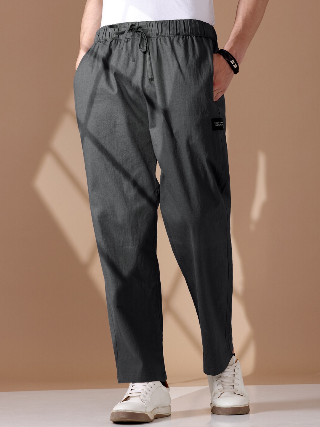 

Beyoung Men Loose-fit Cotton Lounge Pant, Grey