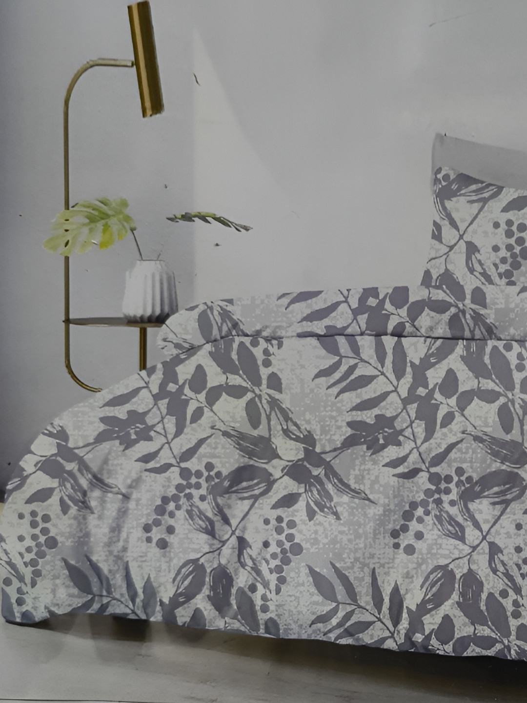 

Signature Grey & Off White Floral Cotton 4 Piece Double King Fine Bedding Set
