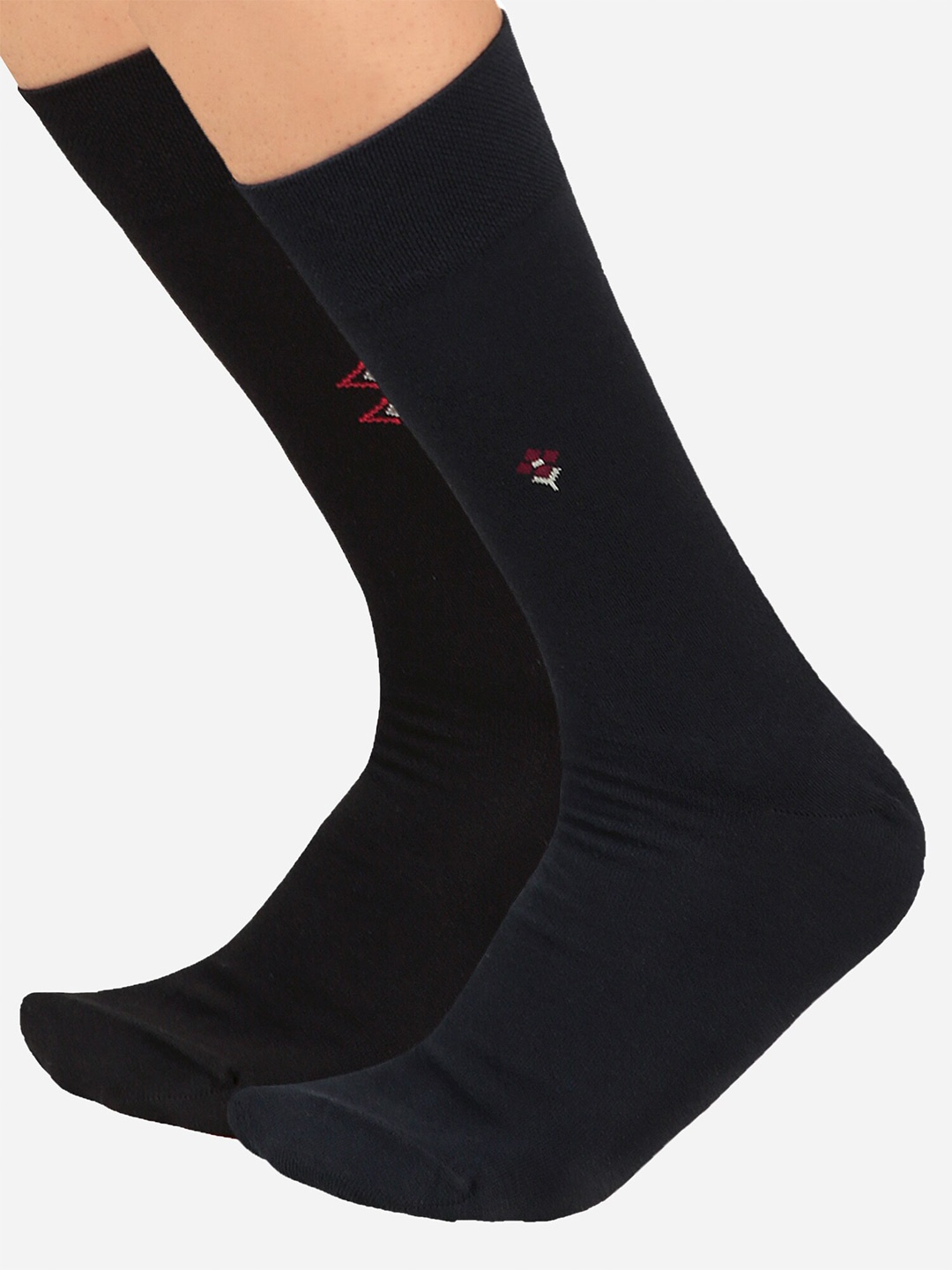 

Bodycare Men Pack Of 2 Anti Bacterial Calf-Length Socks, Black