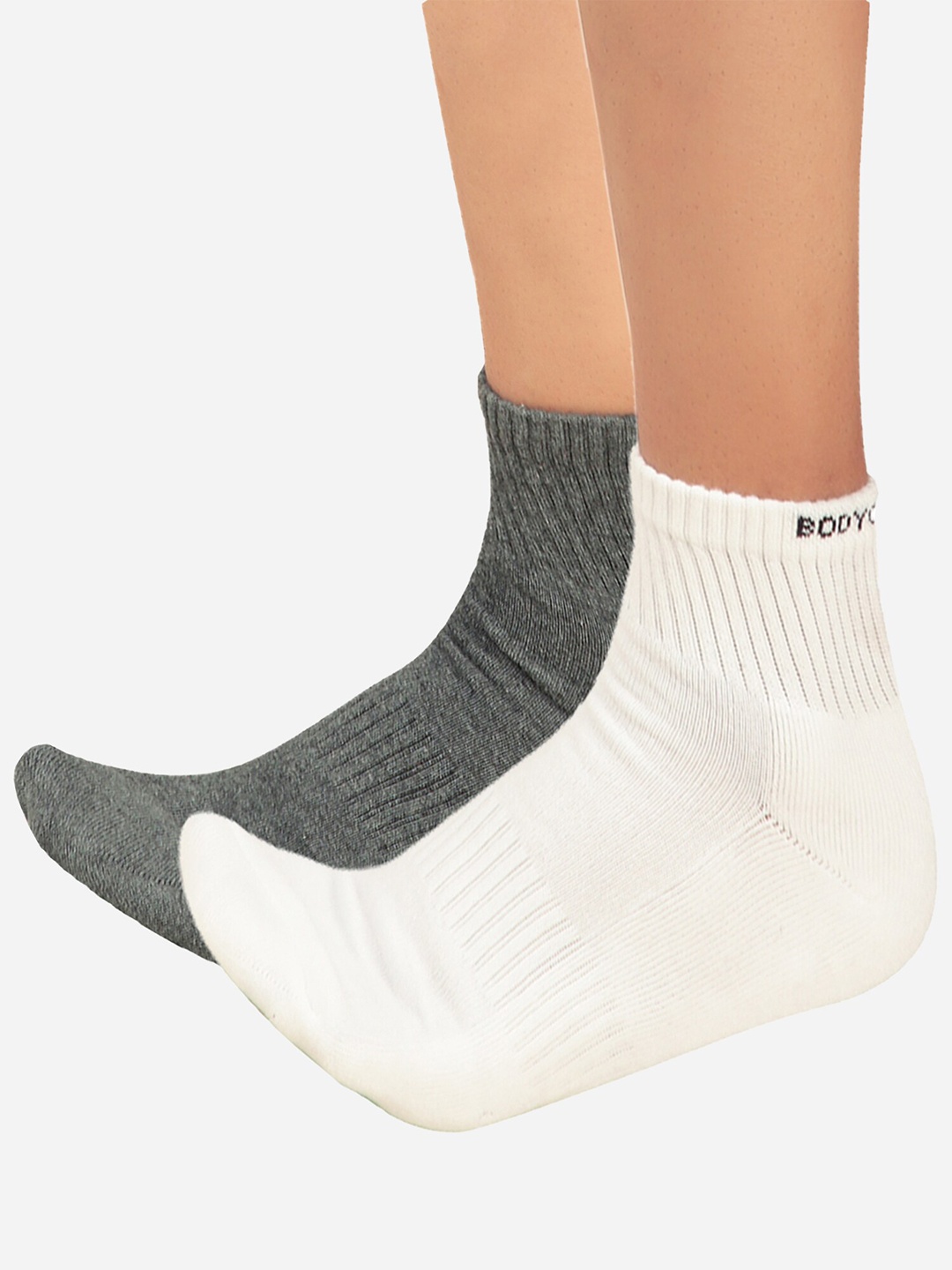 Bodycare Men Pack Of 2 Assorted Anti Bacterial Cotton Ankle-Length Socks