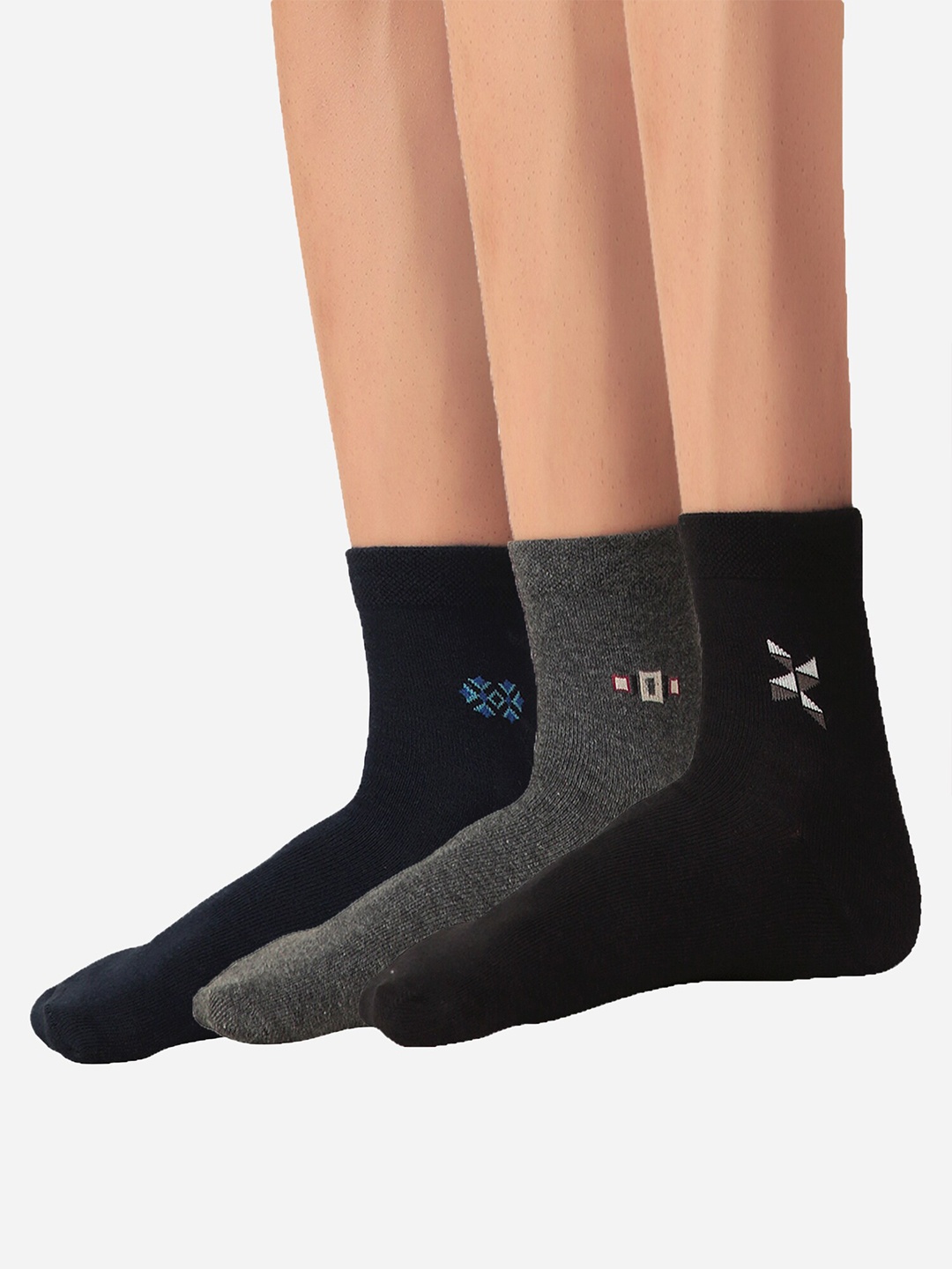Bodycare Pack Of 3 Assorted Ankle Length Socks