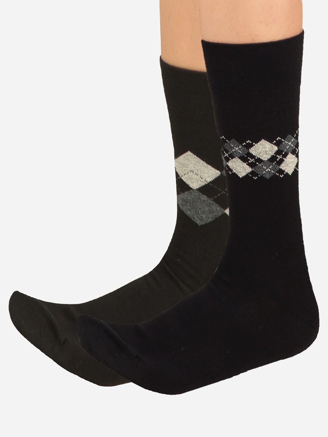 

Bodycare Men Pack Of 2 Calf-Length Socks, Black