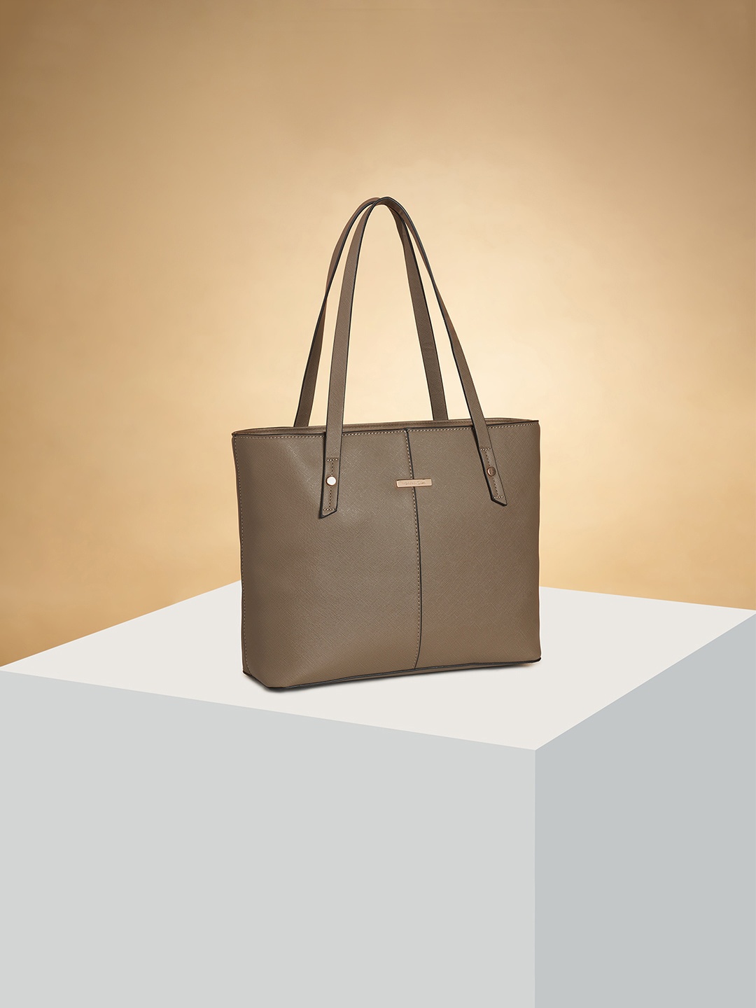 

Forever Glam by Pantaloons Structured Tote Bag, Khaki