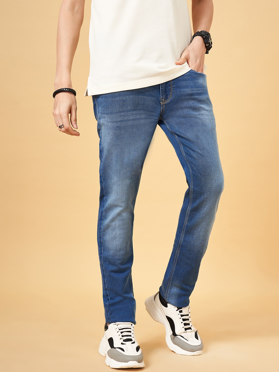 

SF JEANS by Pantaloons Men Mid-Rise Slim Fit Jeans, Blue