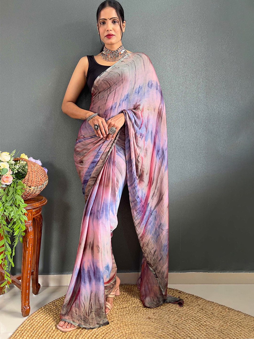 

Mitera Ombre Dyed Saree, Blue