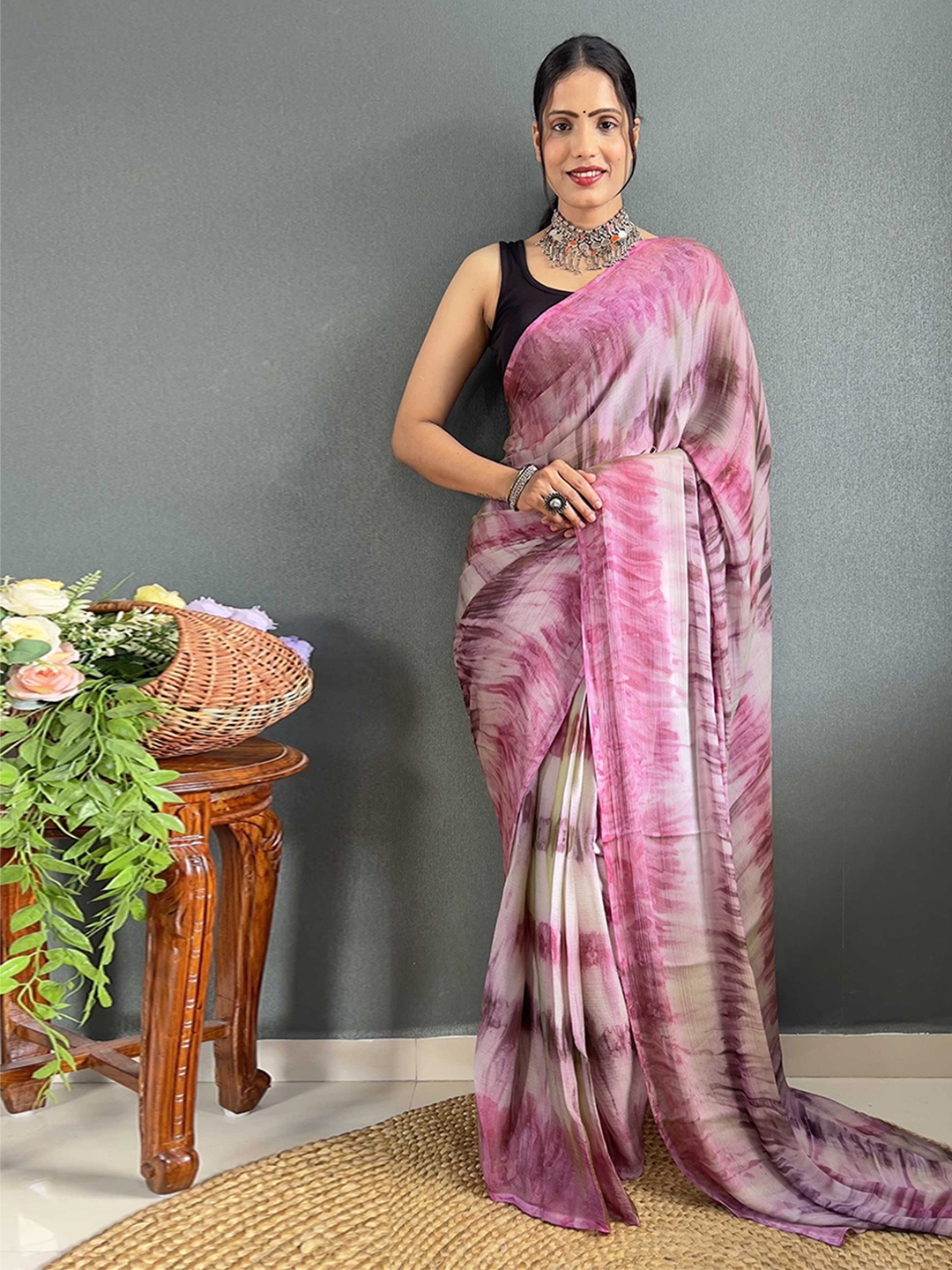 

Mitera Ombre Ready to Wear Saree, Pink