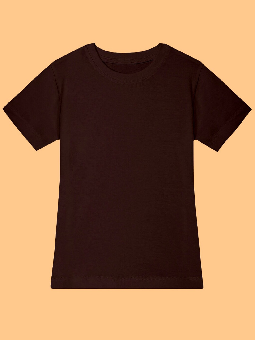 

BAESD Girls Round Neck Short Sleeves Cotton T-shirts, Brown