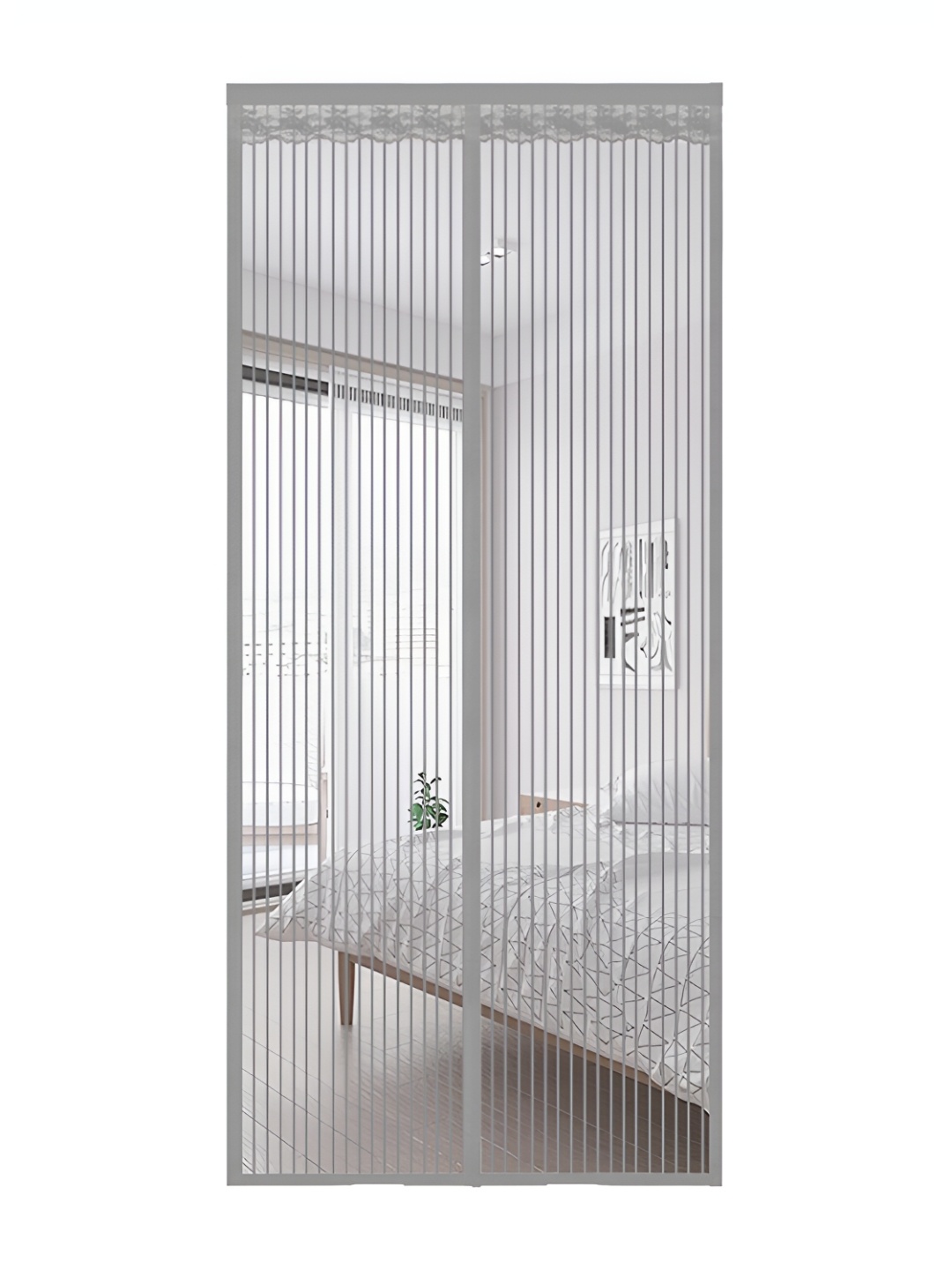 

Kuber Industries Magnetic Door Mosquito Net, Grey