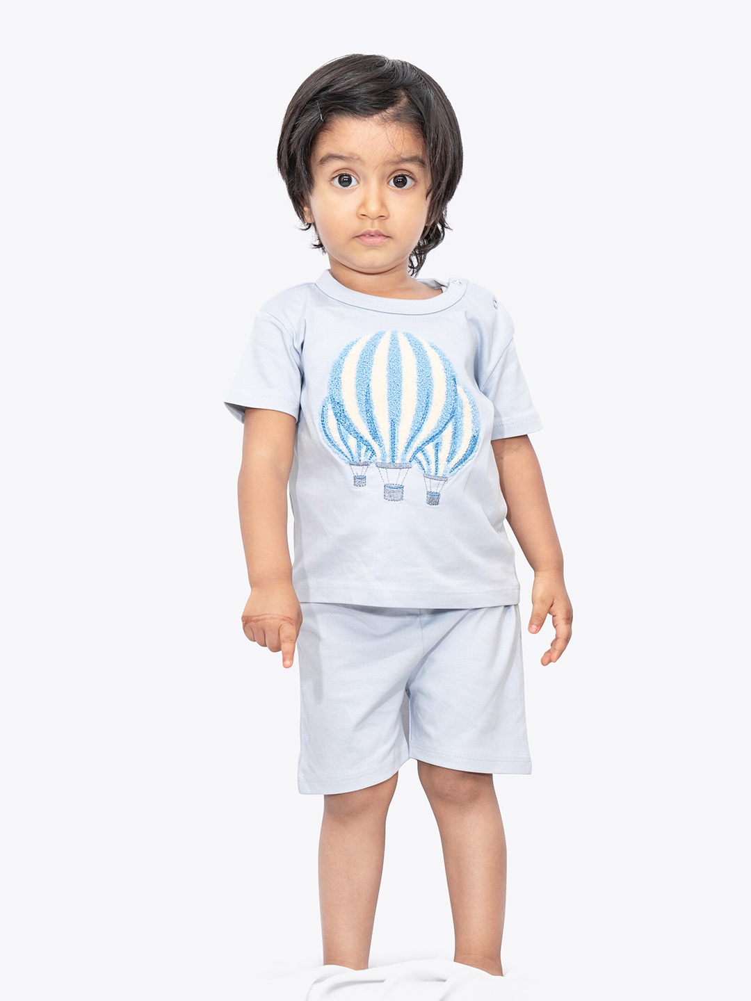 

ariel Kids Printed T-shirt with Shorts, Blue