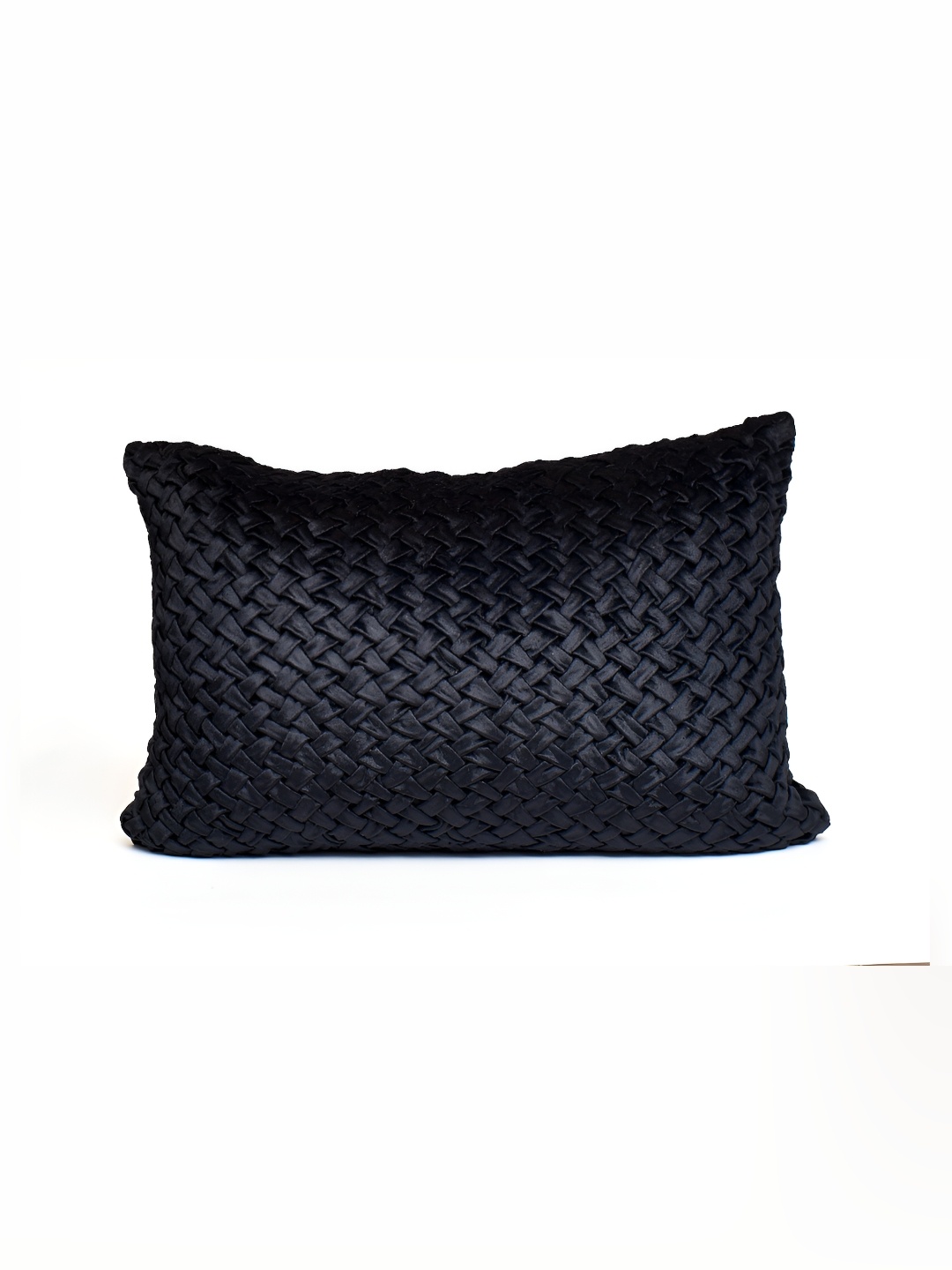 

House of Harkaari Black Abstract Velvet Square Cushion Cover