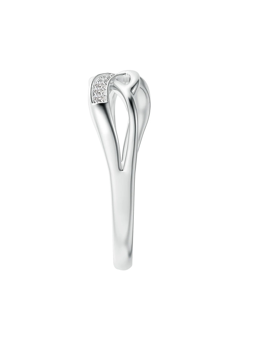 

Angara 14KT White Gold Pave-Set Round Natural Diamond Multi-Row Crossover Band