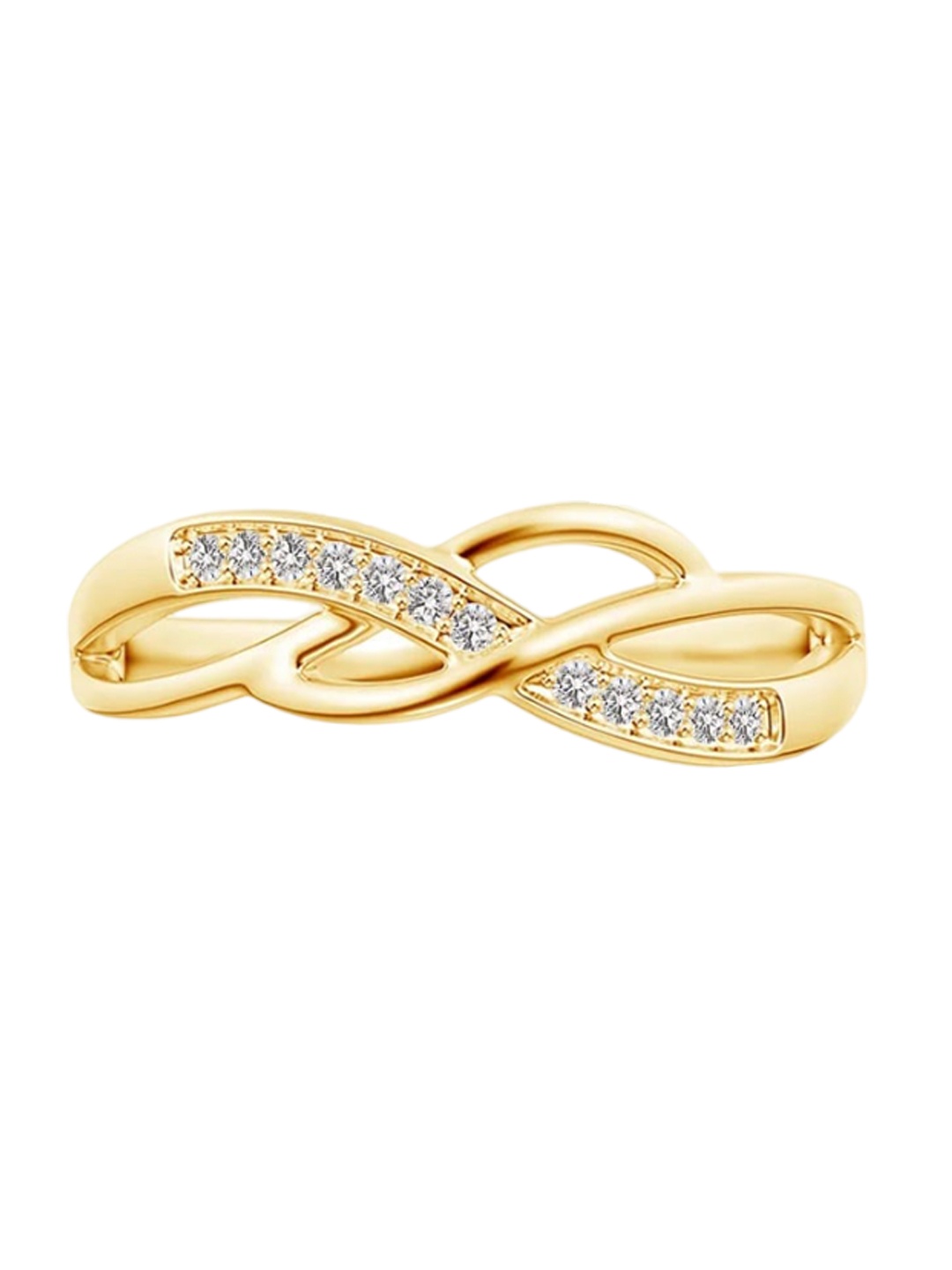 

Angara 14KT Yellow Gold Pave-Set Round Natural Diamond Multi-Row Crossover Band