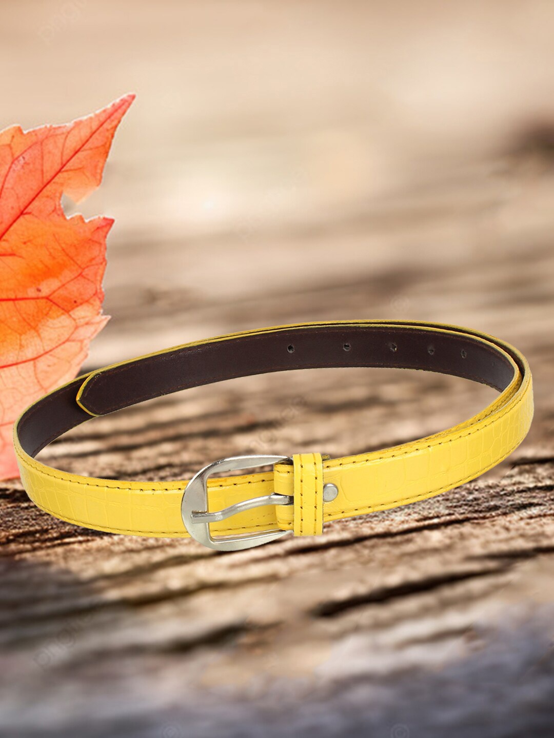 

Mast & Harbour Women Solid Casual Belt, Yellow