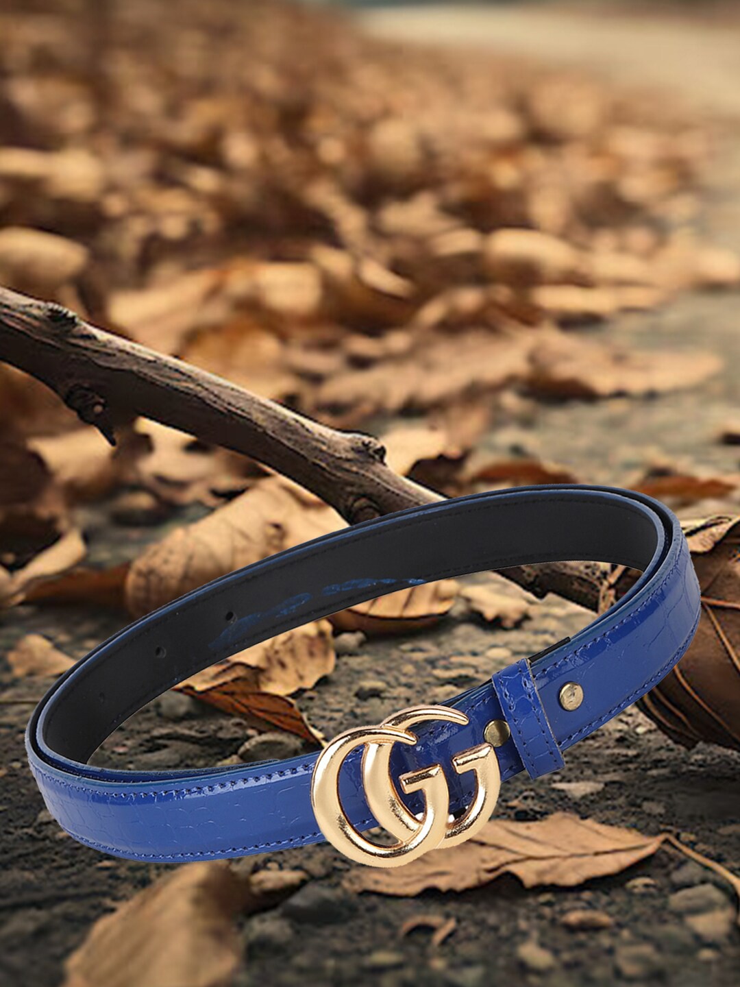 

Mast & Harbour Blue Women Slim Belt
