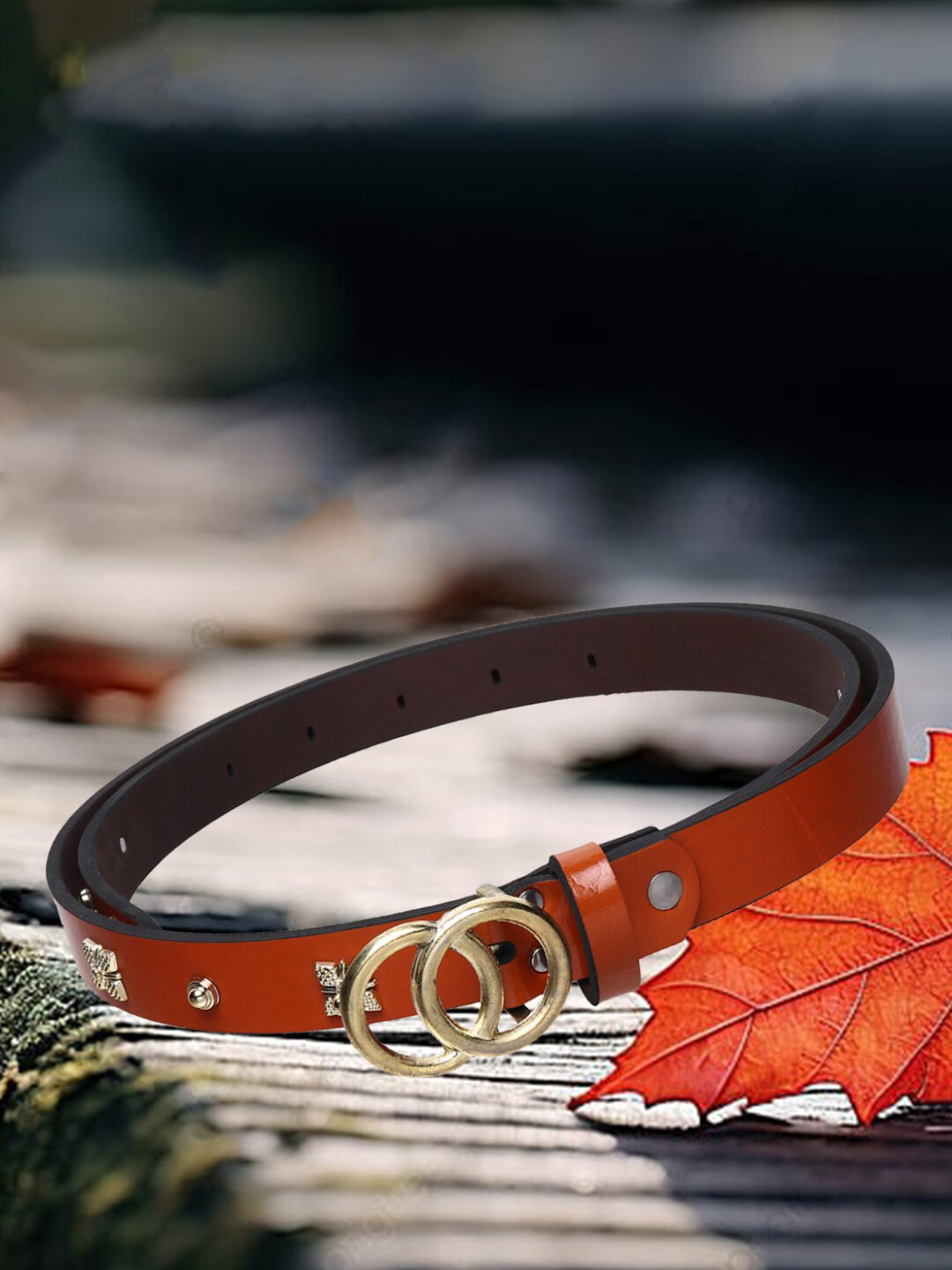 

Mast & Harbour Tan Brown Women Slim Belt
