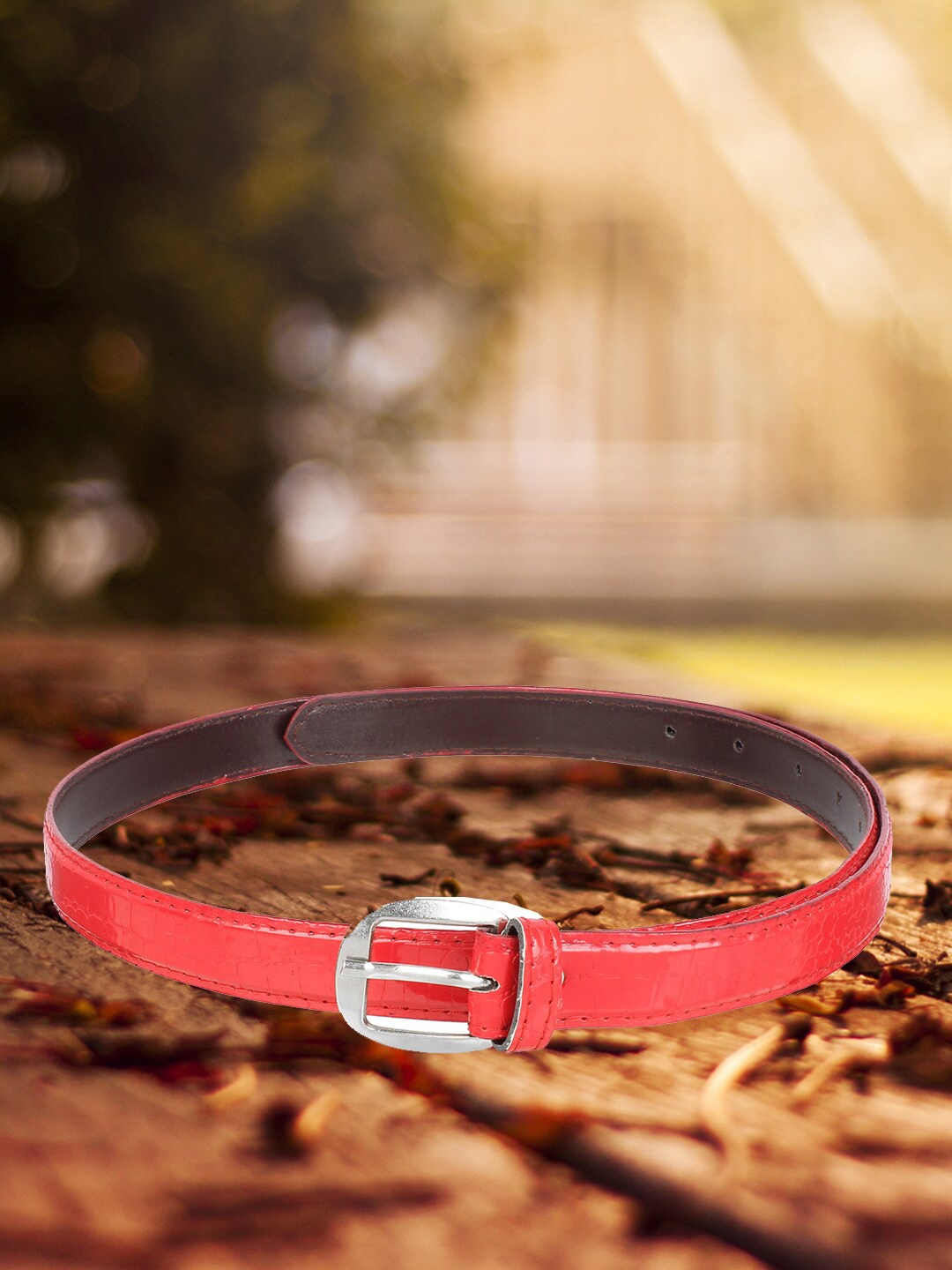 

Mast & Harbour Women Slim Casual Belt, Red