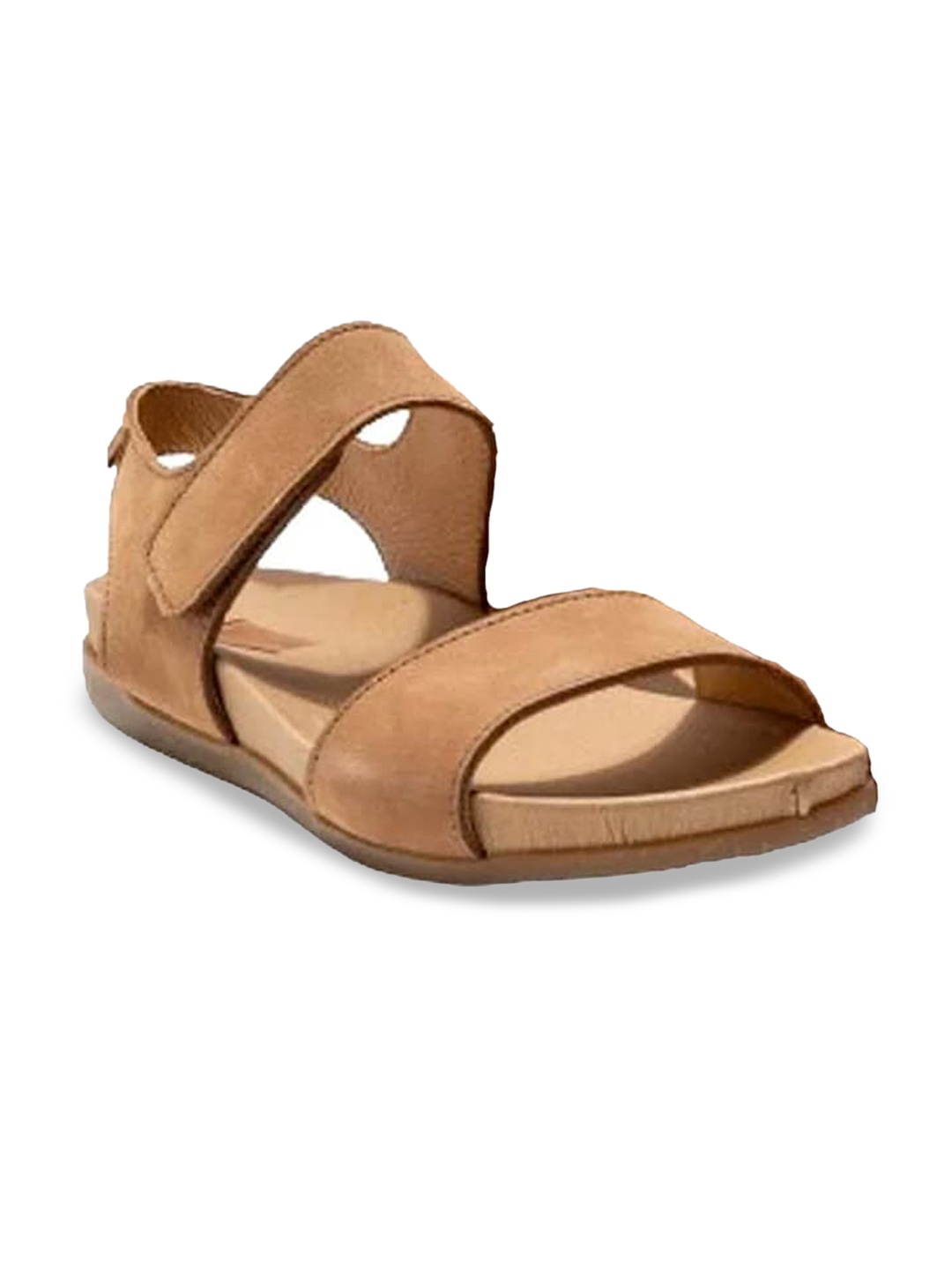 

El Naturalista Leather Open Toe Flats, Beige