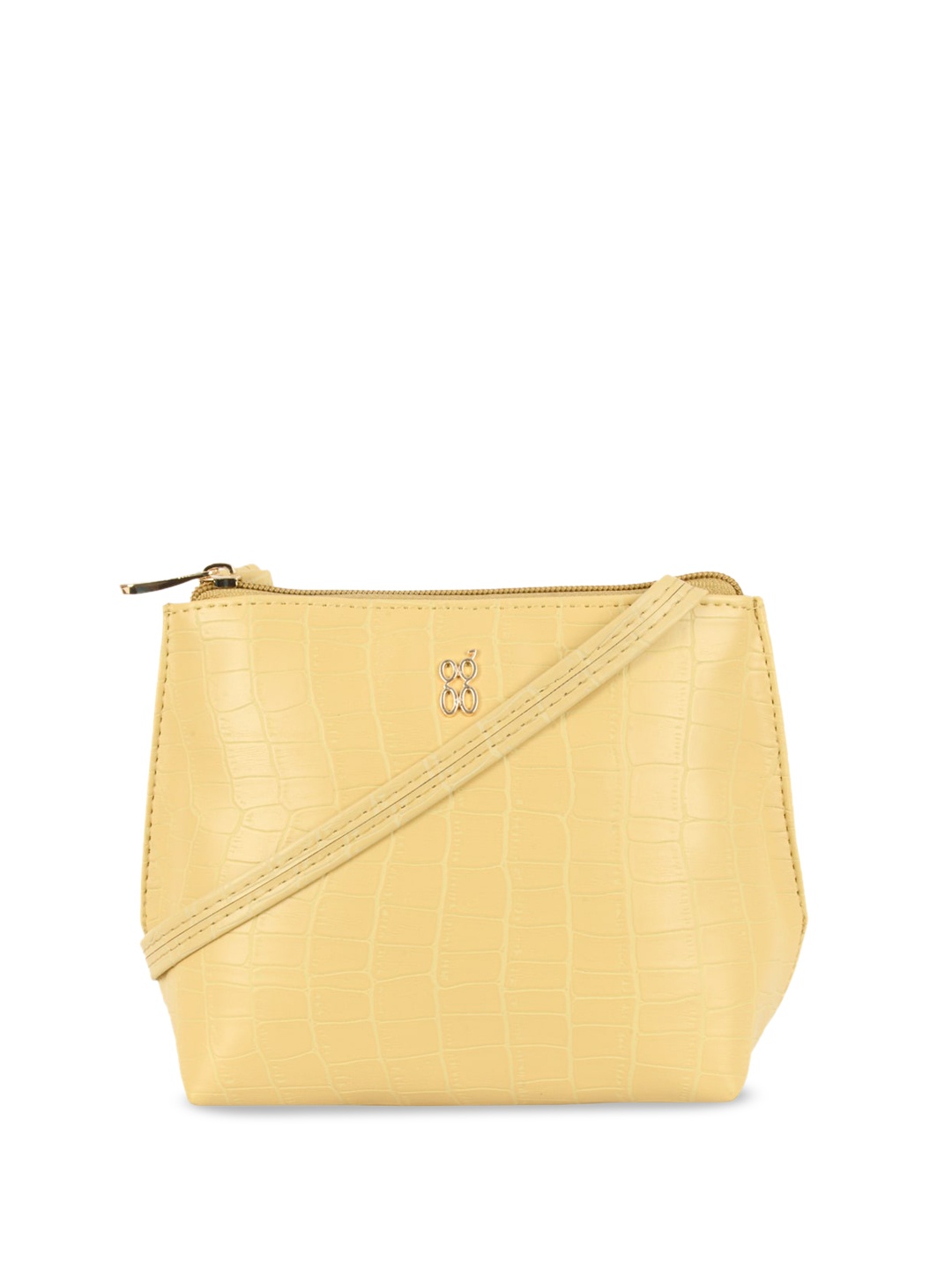 

Baggit Textured Swagger Sling Bag, Yellow