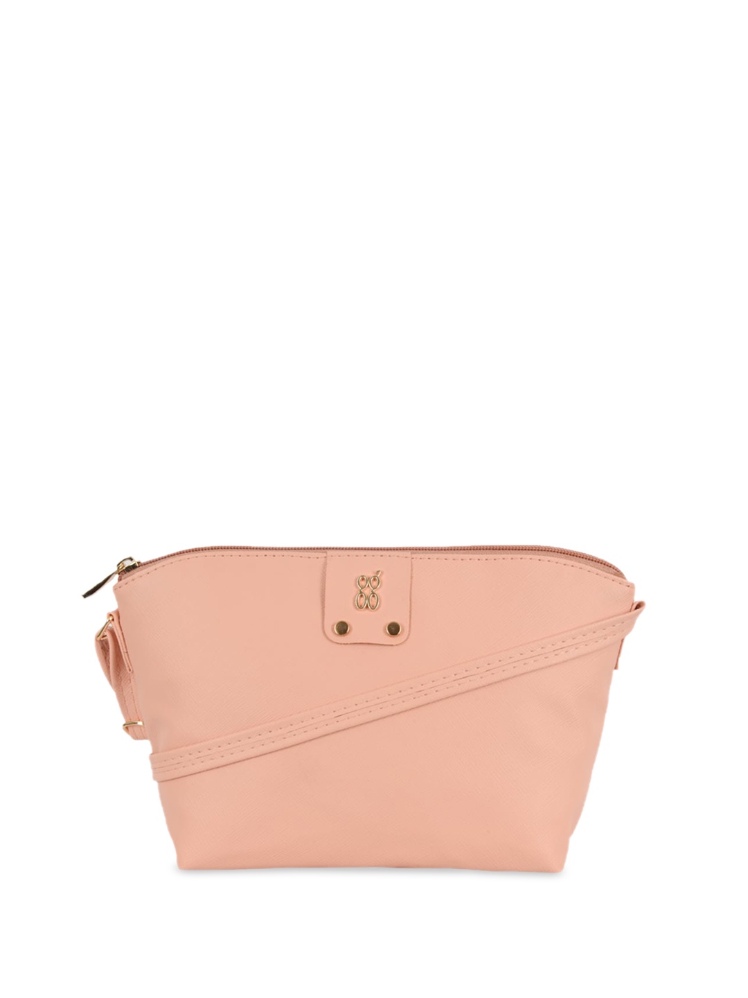 

Baggit Textured Structured Sling Bag, Peach