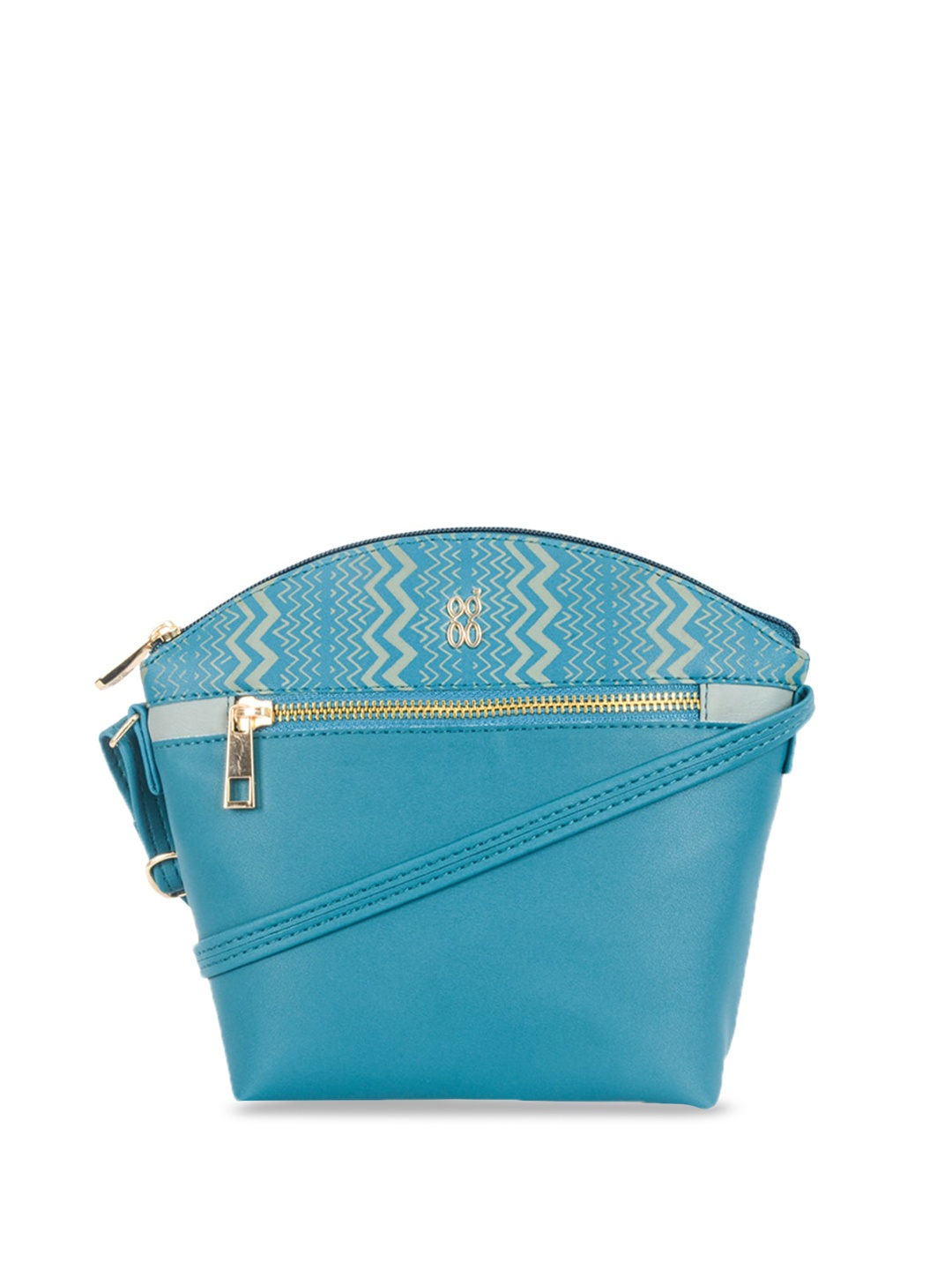 

Baggit Geometric Printed Bucket Sling Bag, Green