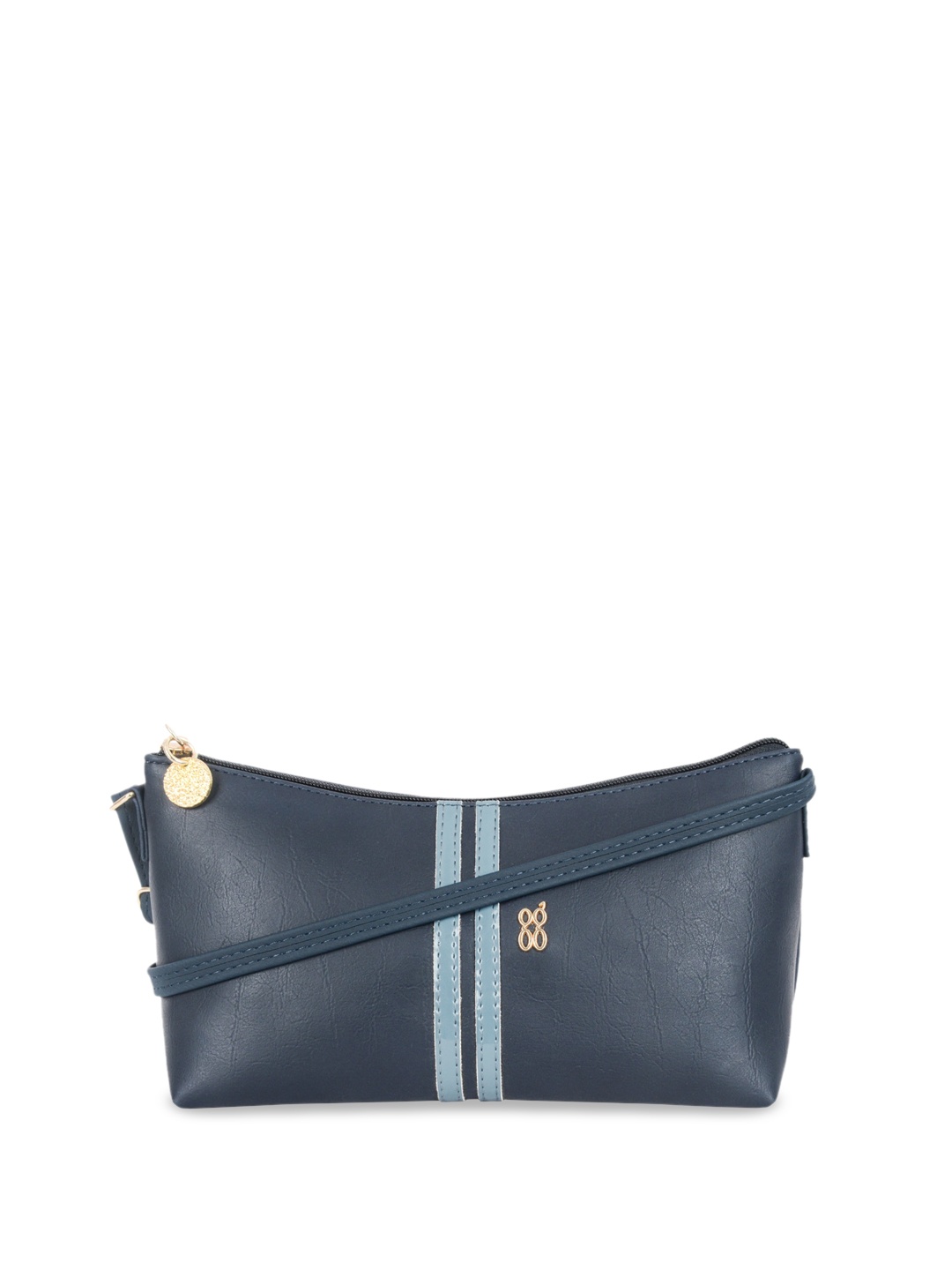 

Baggit Textured Structured Sling Bag, Navy blue