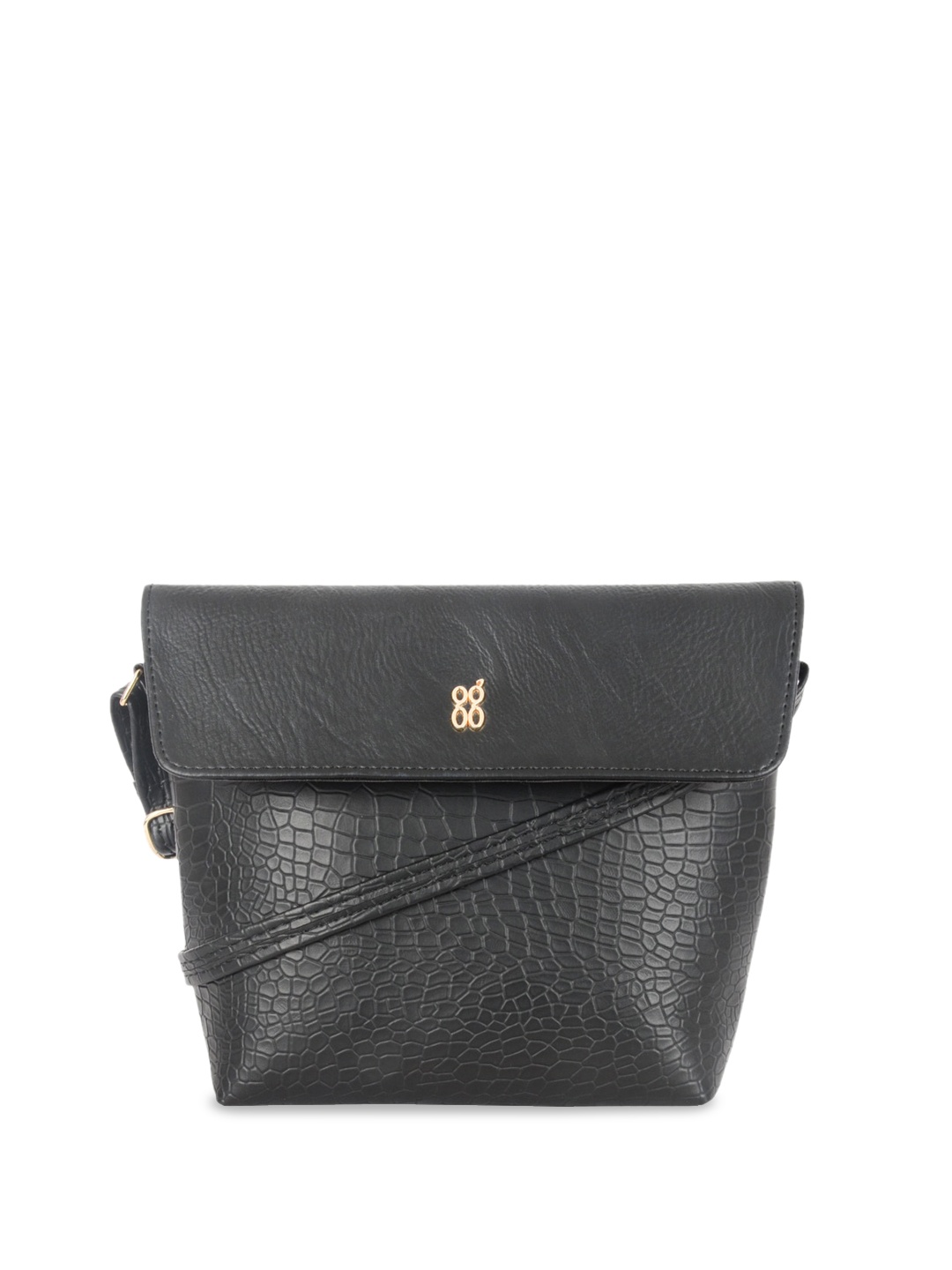 

Baggit Animal Textured Structured Sling Bag, Black