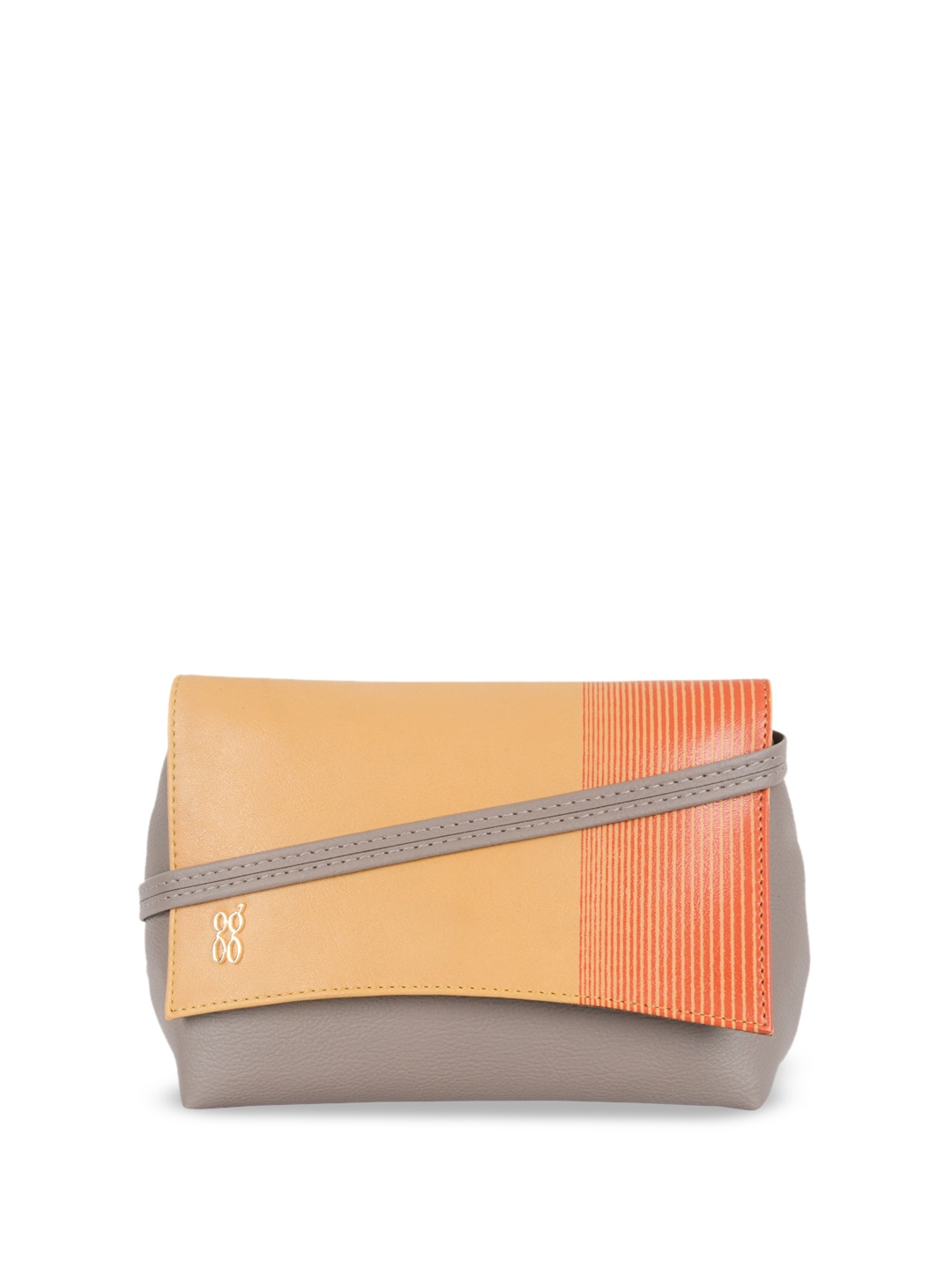 

Baggit Colourblocked Structured Sling Bag, Beige