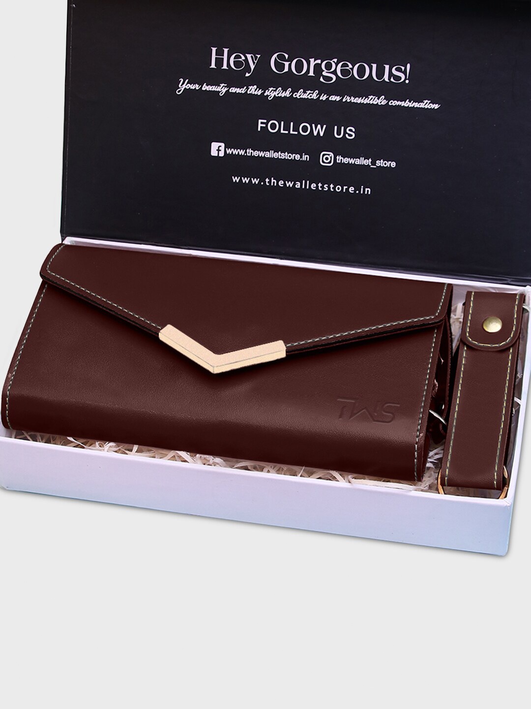 

The Wallet Store Unisex Leather Wallet And Keychain Accessory Gift Set, Brown