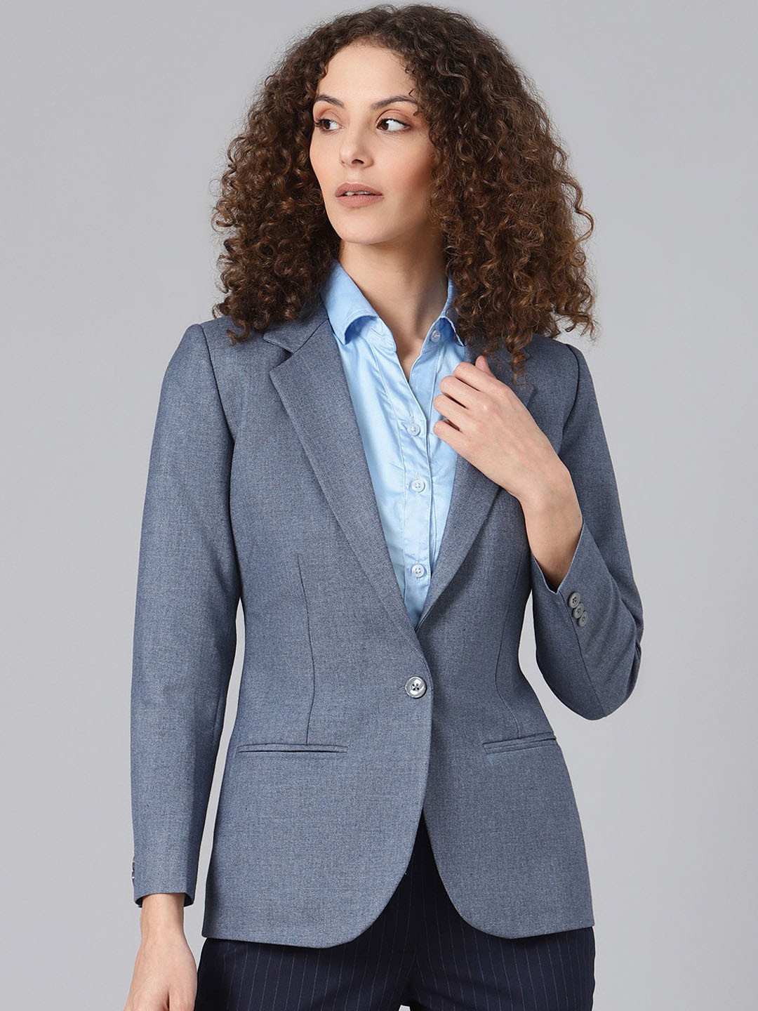 

Shaftesbury London Slim-Fit Single-Breasted Blazer, Grey