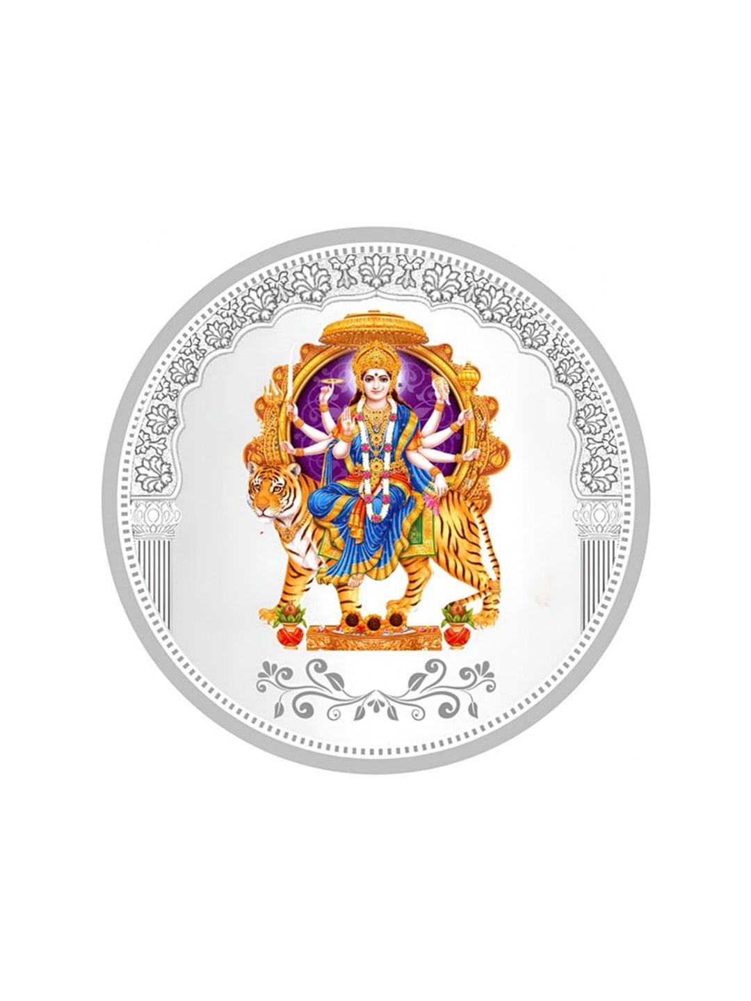 

TEEMOODS DurgaMaa 999 Pure Silver Coin-10 grams