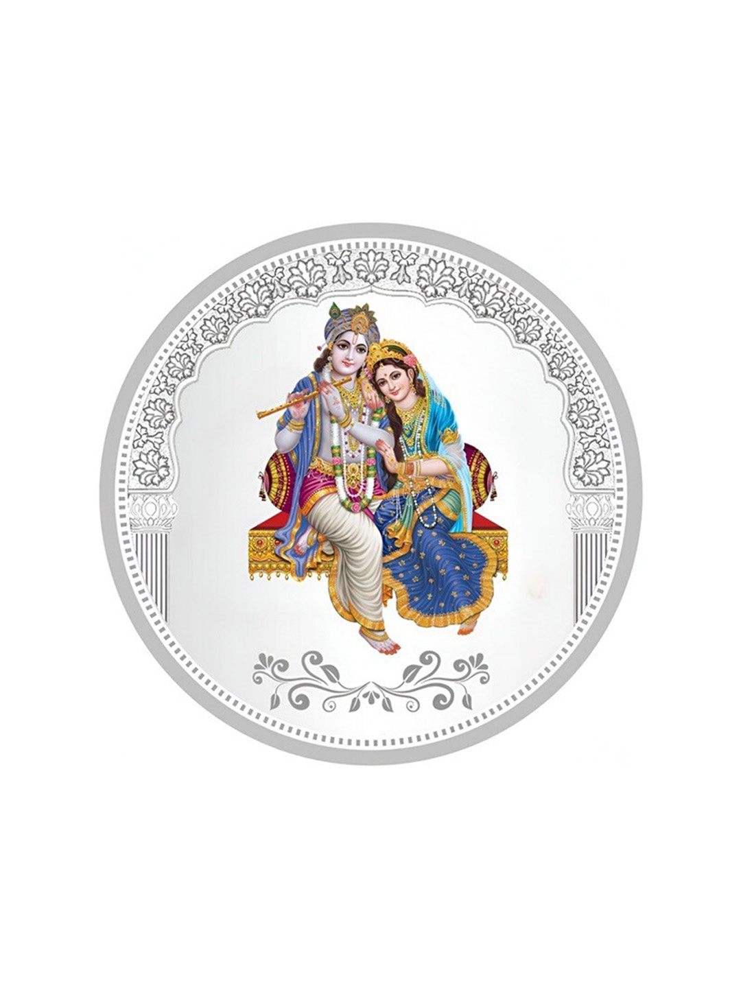 

TEEMOODS Radhakrishna 999 Pure Silver Coin-10 grams