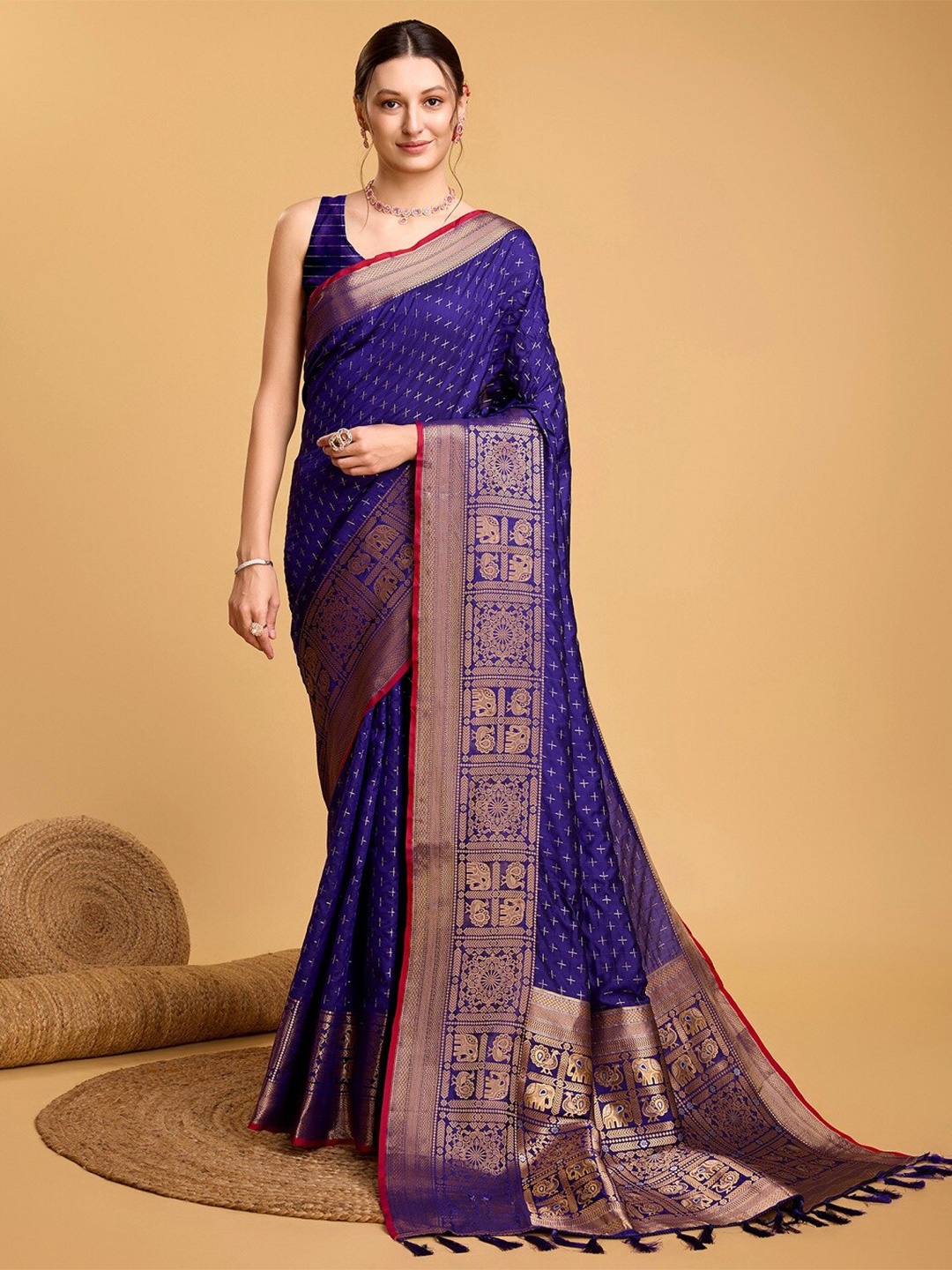 

Sarvada Zari Banarasi Saree, Blue