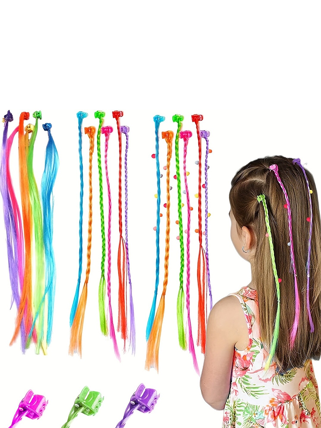 

LYTIX Girls Set of 12 Assorted Braid Maker Alligator Hair Calw Clips