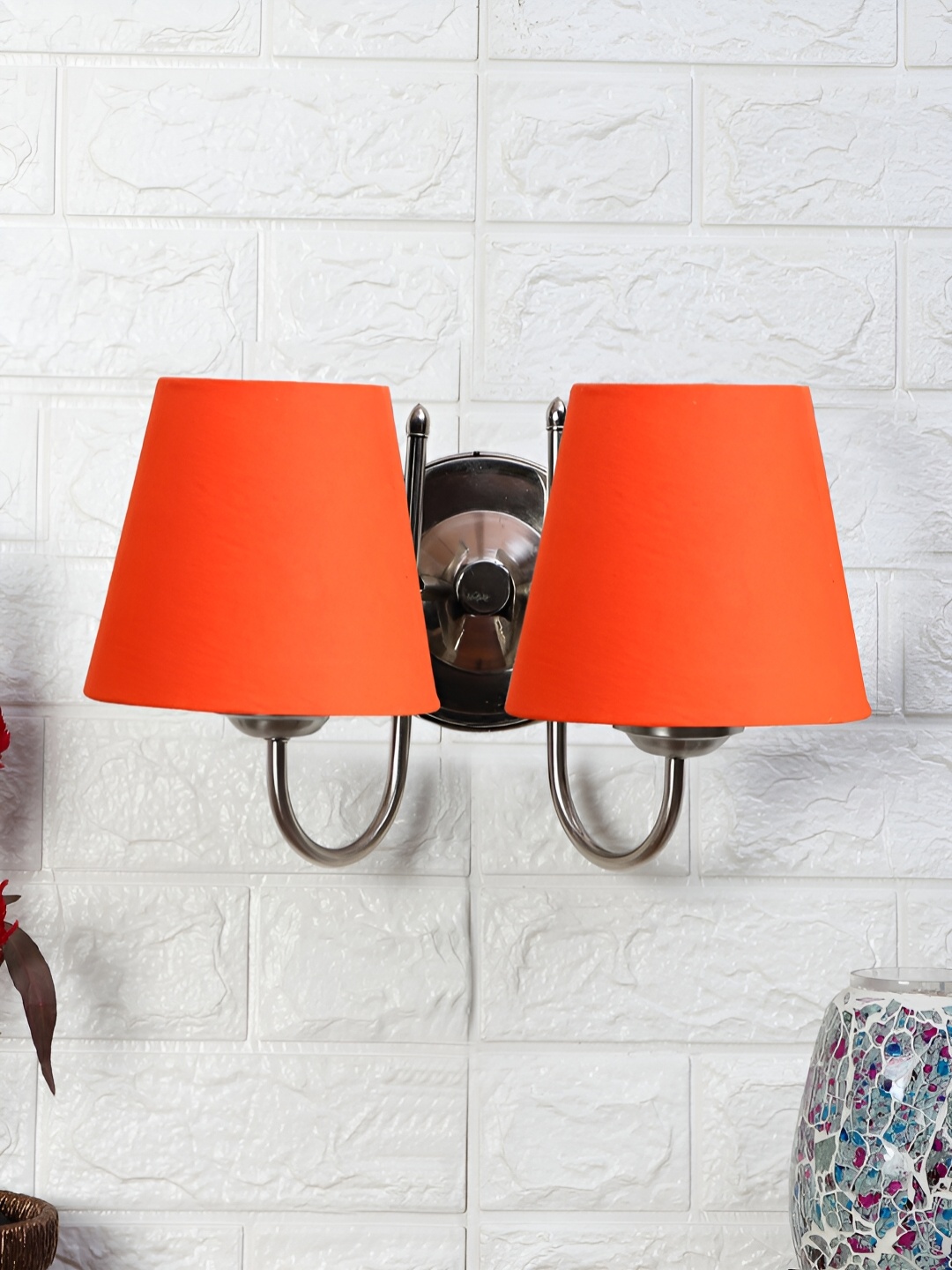 

Devansh Orange Metal Contemporary Frustum Shaped Wall Lamp